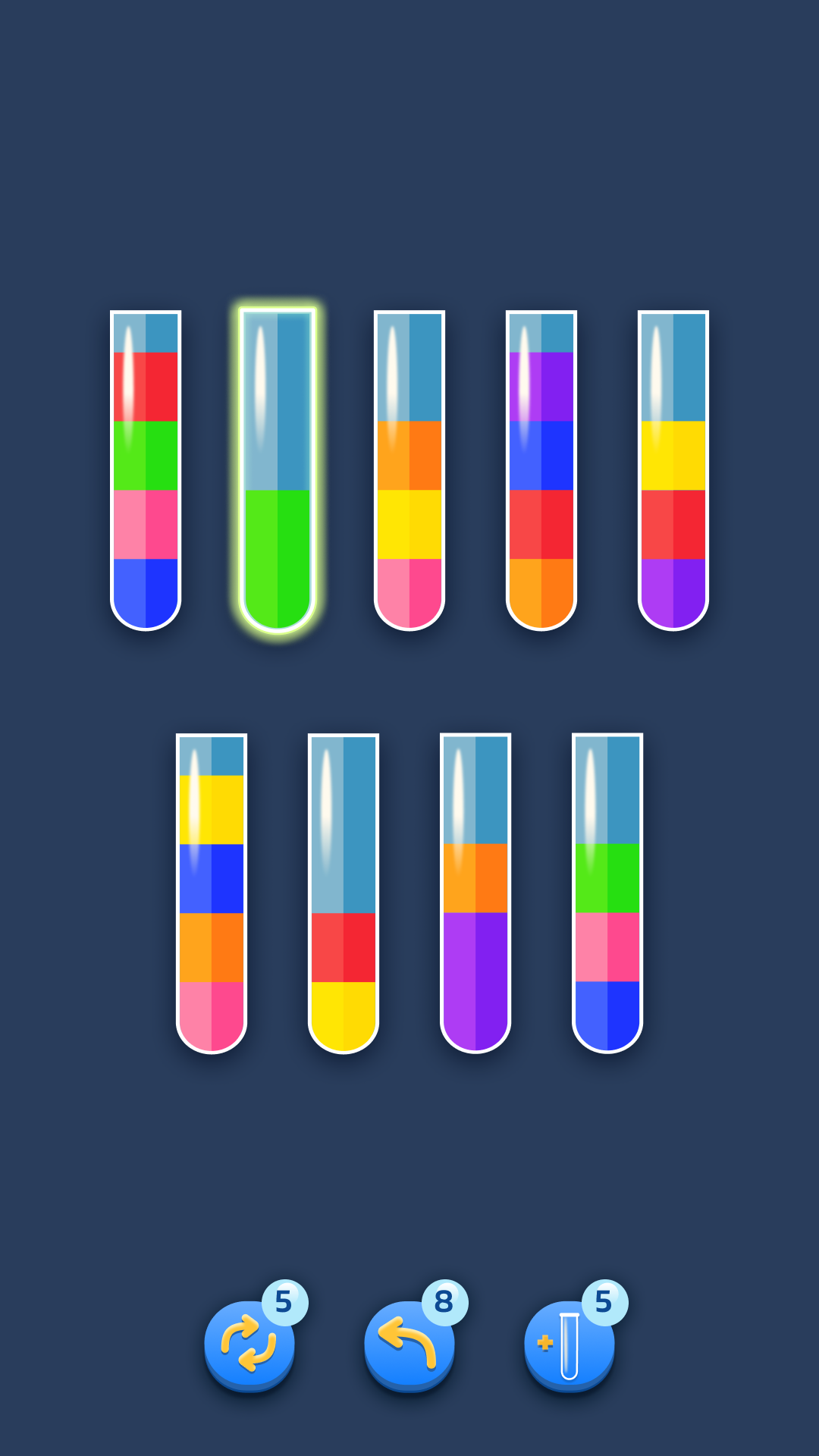 اسکرین شات 1 بازی Water Sort Puz - Color Game