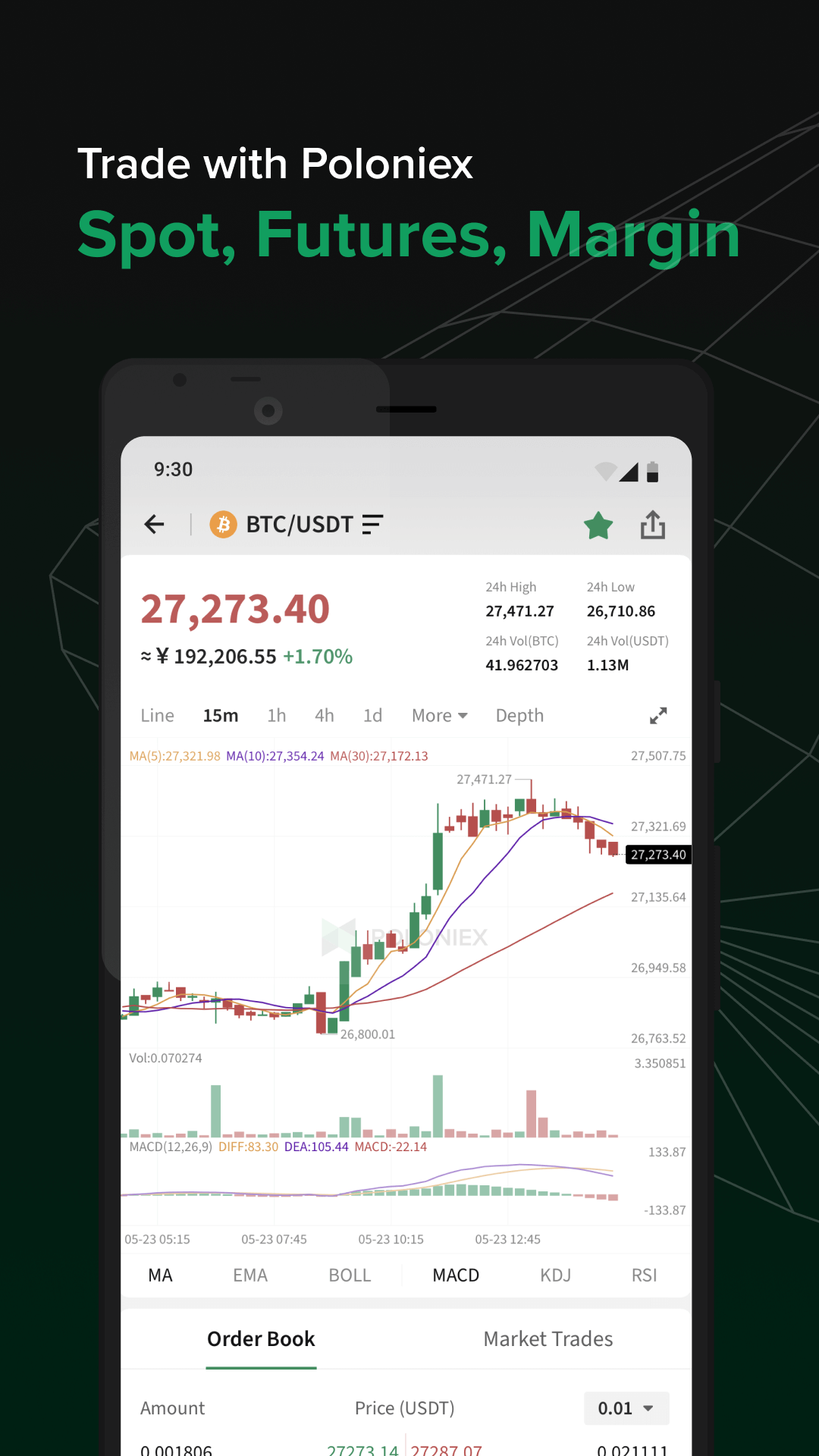 اسکرین شات 4 برنامه Poloniex Crypto Exchange