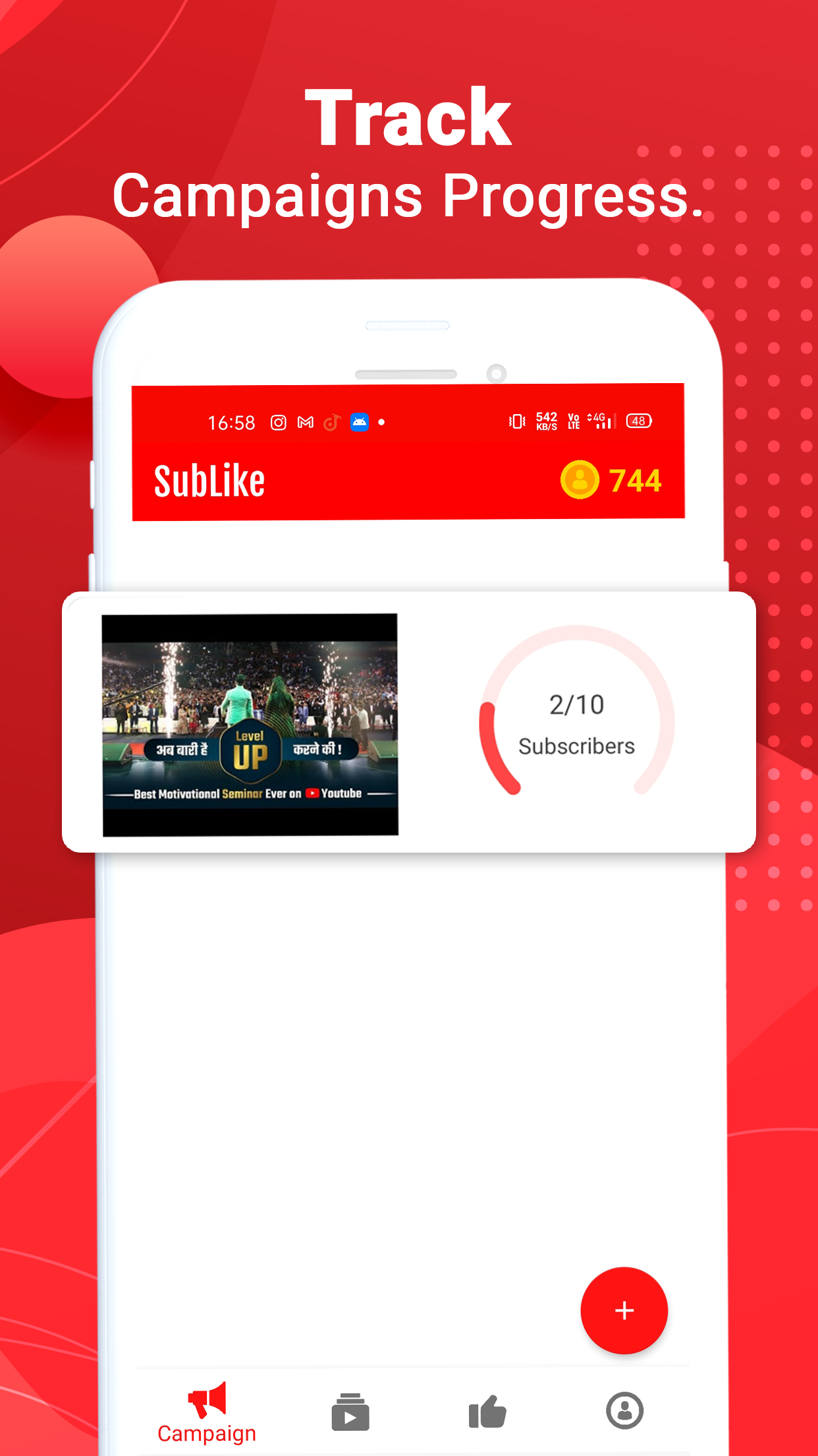 اسکرین شات 5 برنامه Get Subscribers, Views & Likes