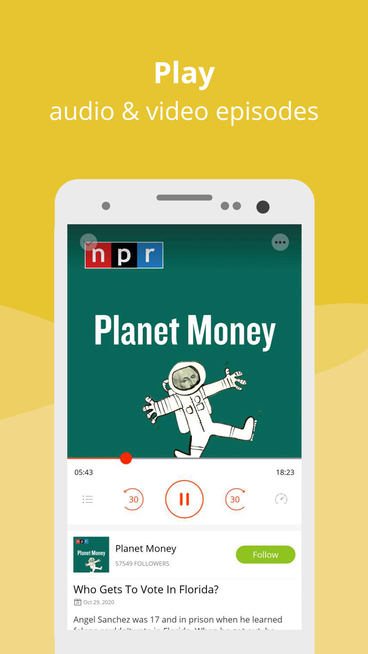 اسکرین شات 4 برنامه Podcast Player App - Podbean