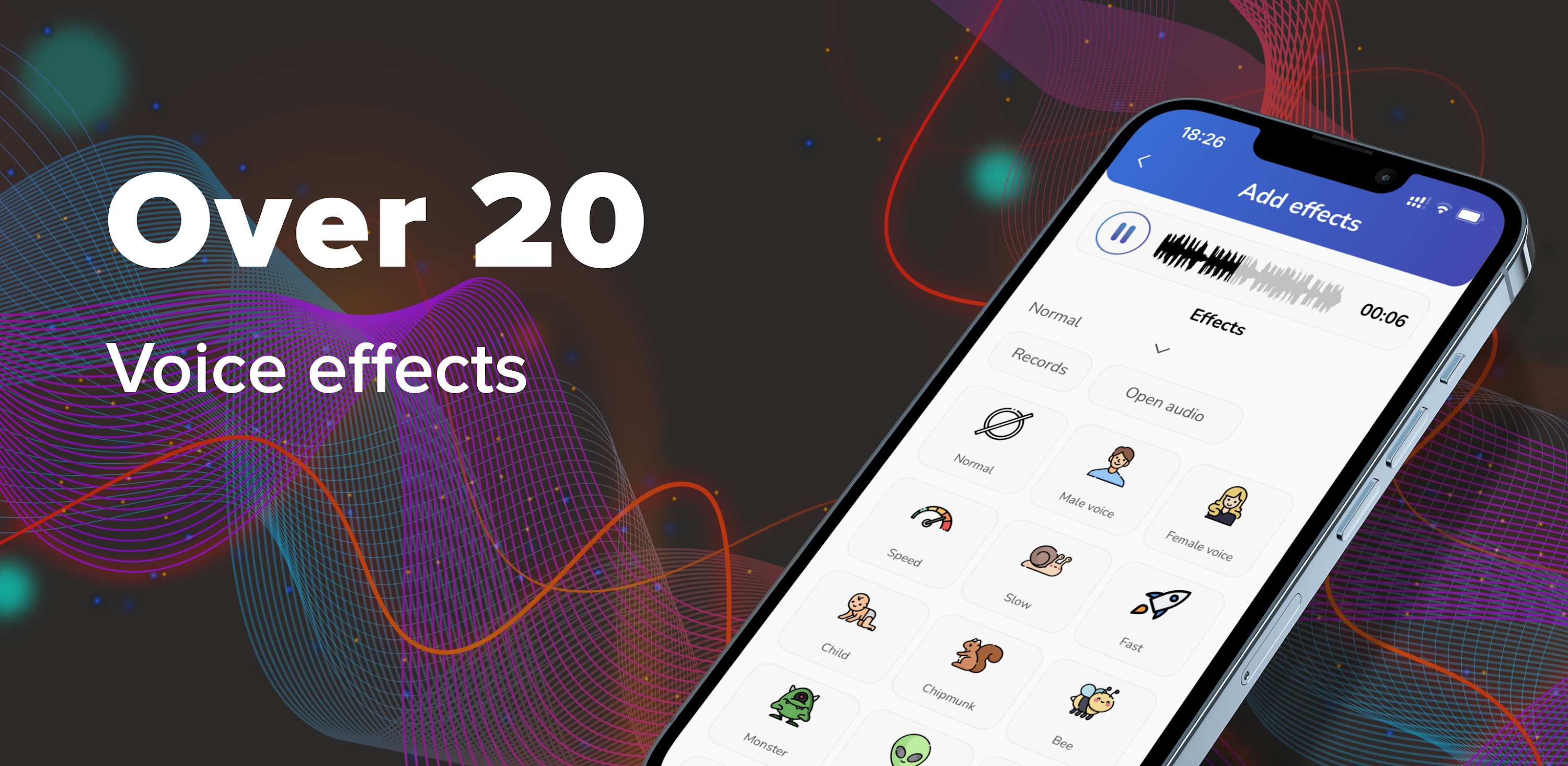 اسکرین شات 2 برنامه Voice Changer App - Auto Tuner