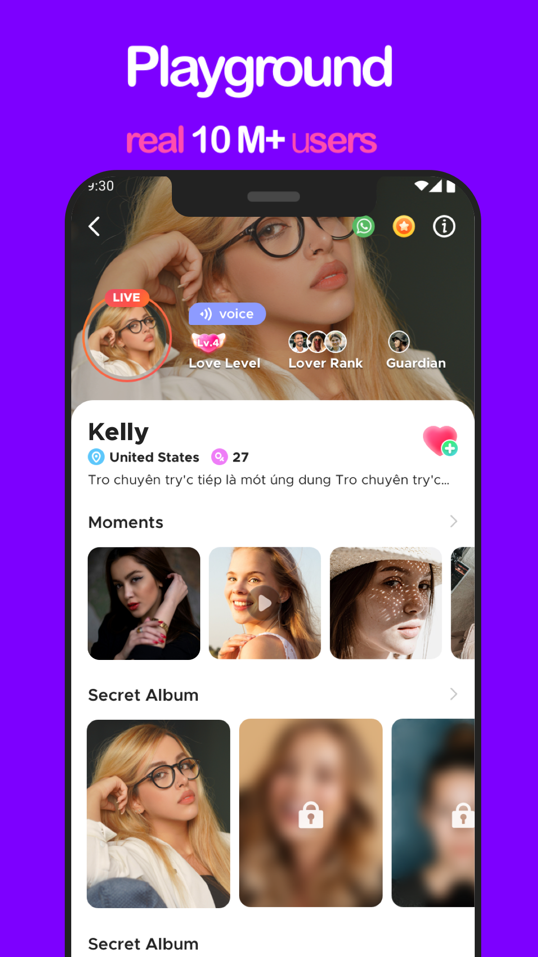 اسکرین شات 3 برنامه Popa Live Video Call