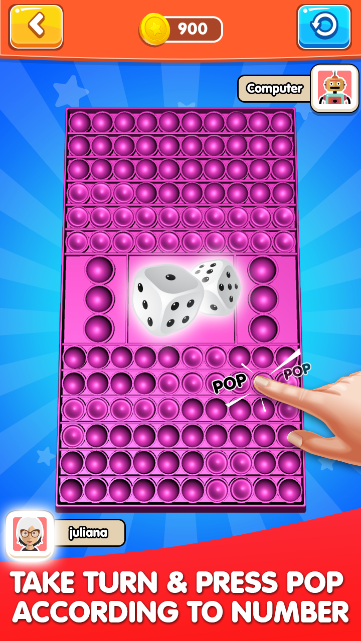 اسکرین شات 1 بازی Chess Pop it : Dice Pop it