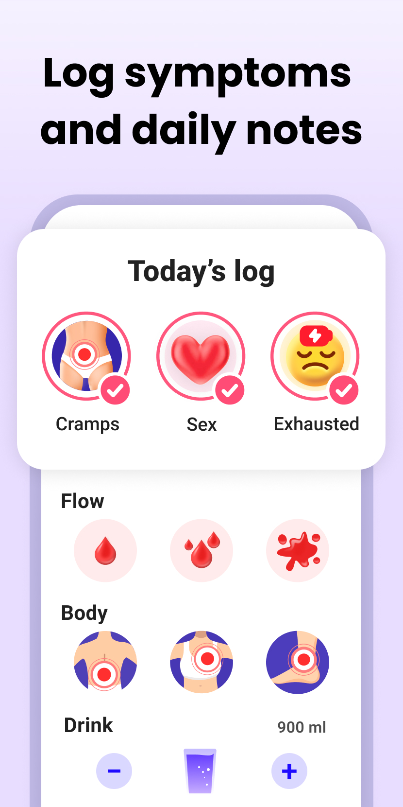 اسکرین شات 4 برنامه Period Calendar Period Tracker