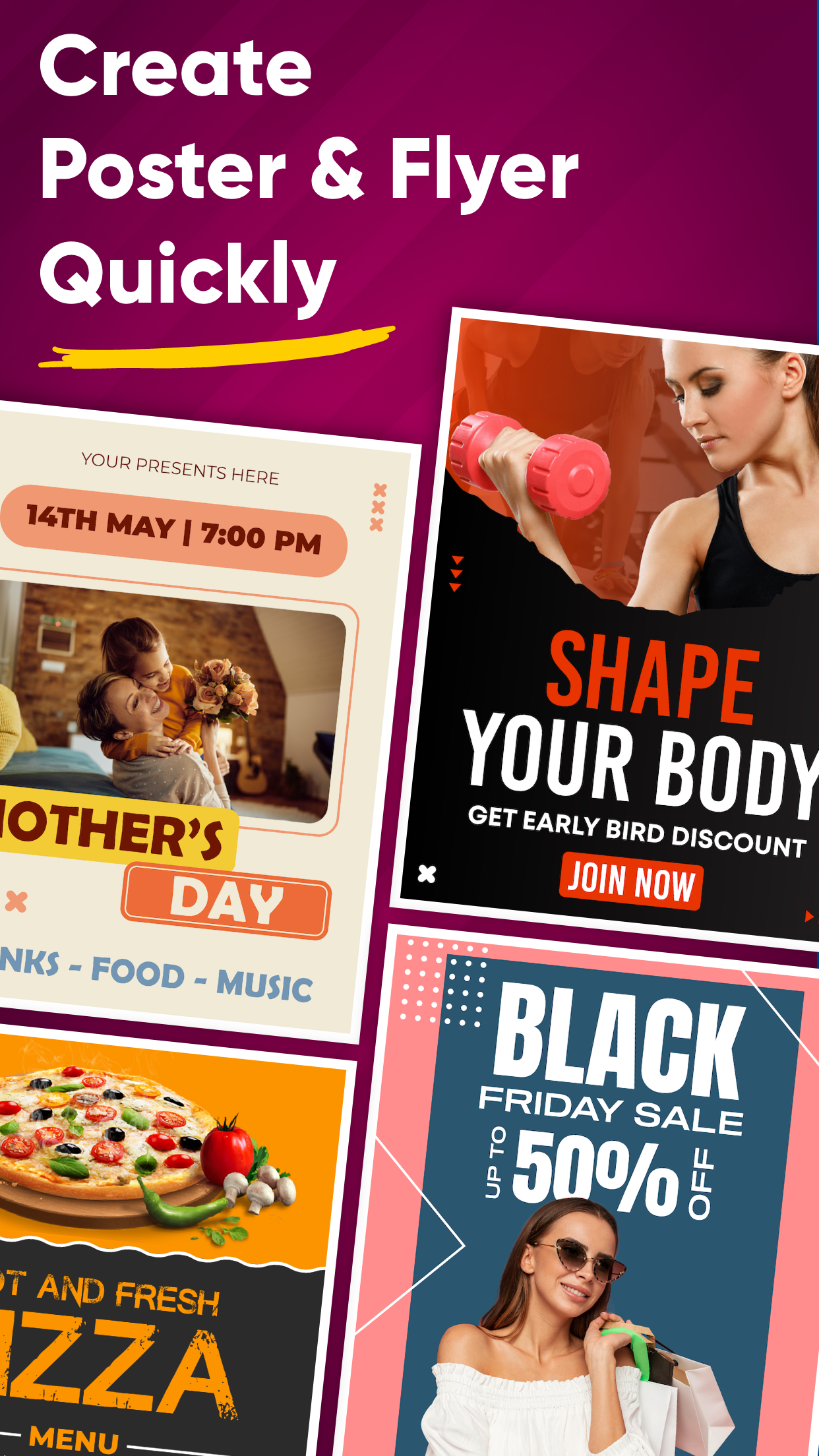 اسکرین شات 1 برنامه Poster Maker & Flyer Maker