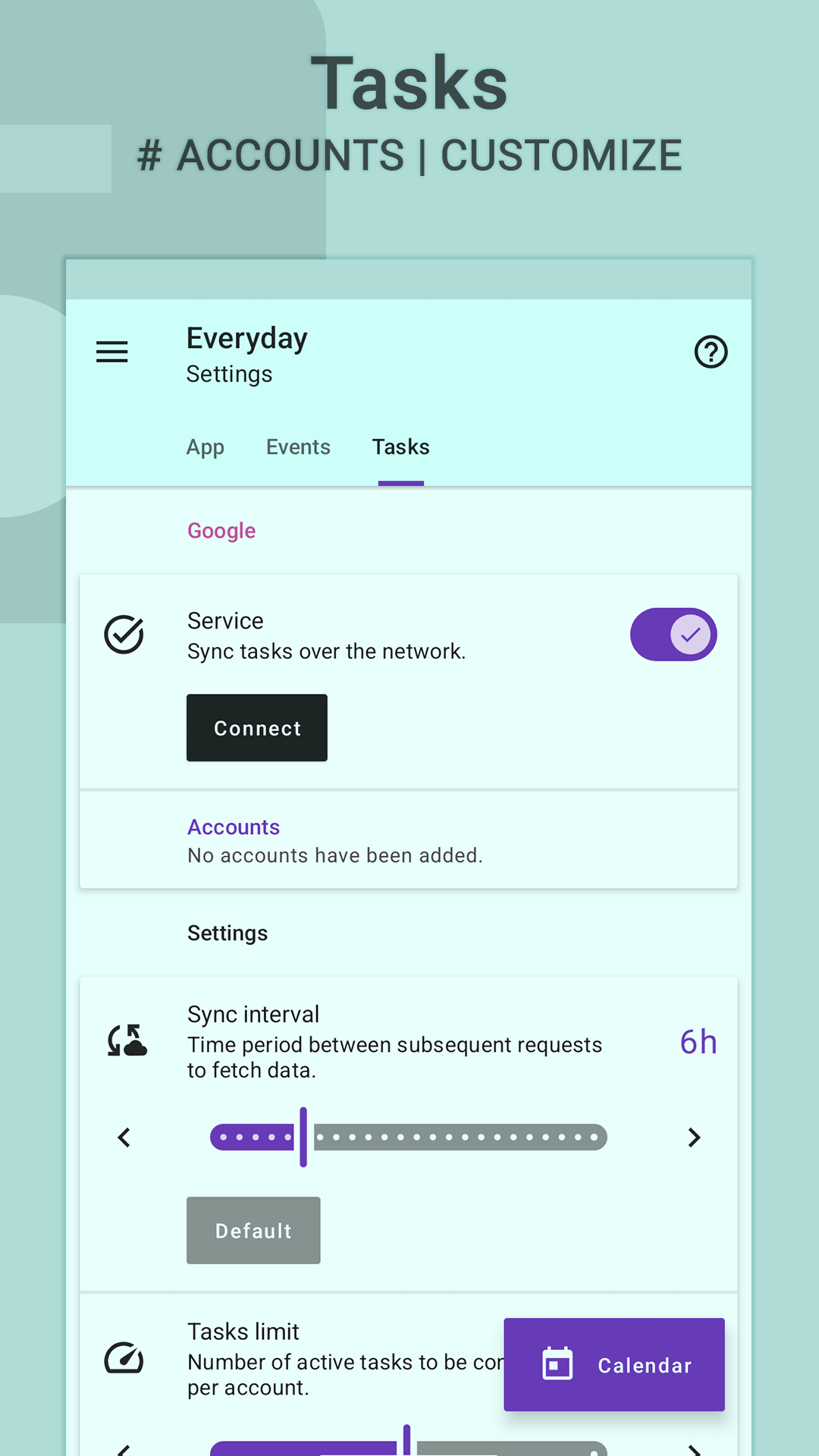 اسکرین شات 6 برنامه Everyday: Calendar Widget