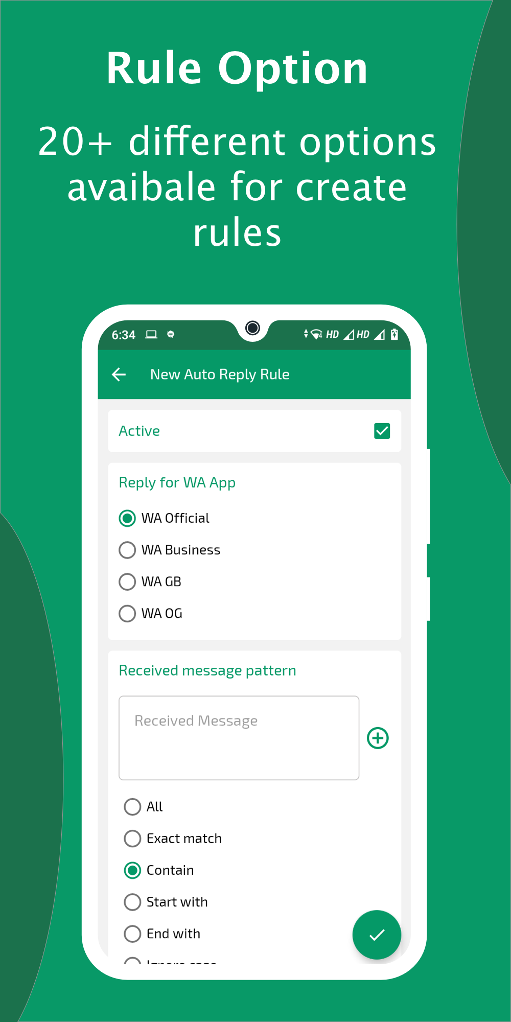 اسکرین شات 2 برنامه Auto Reply Chat Bot