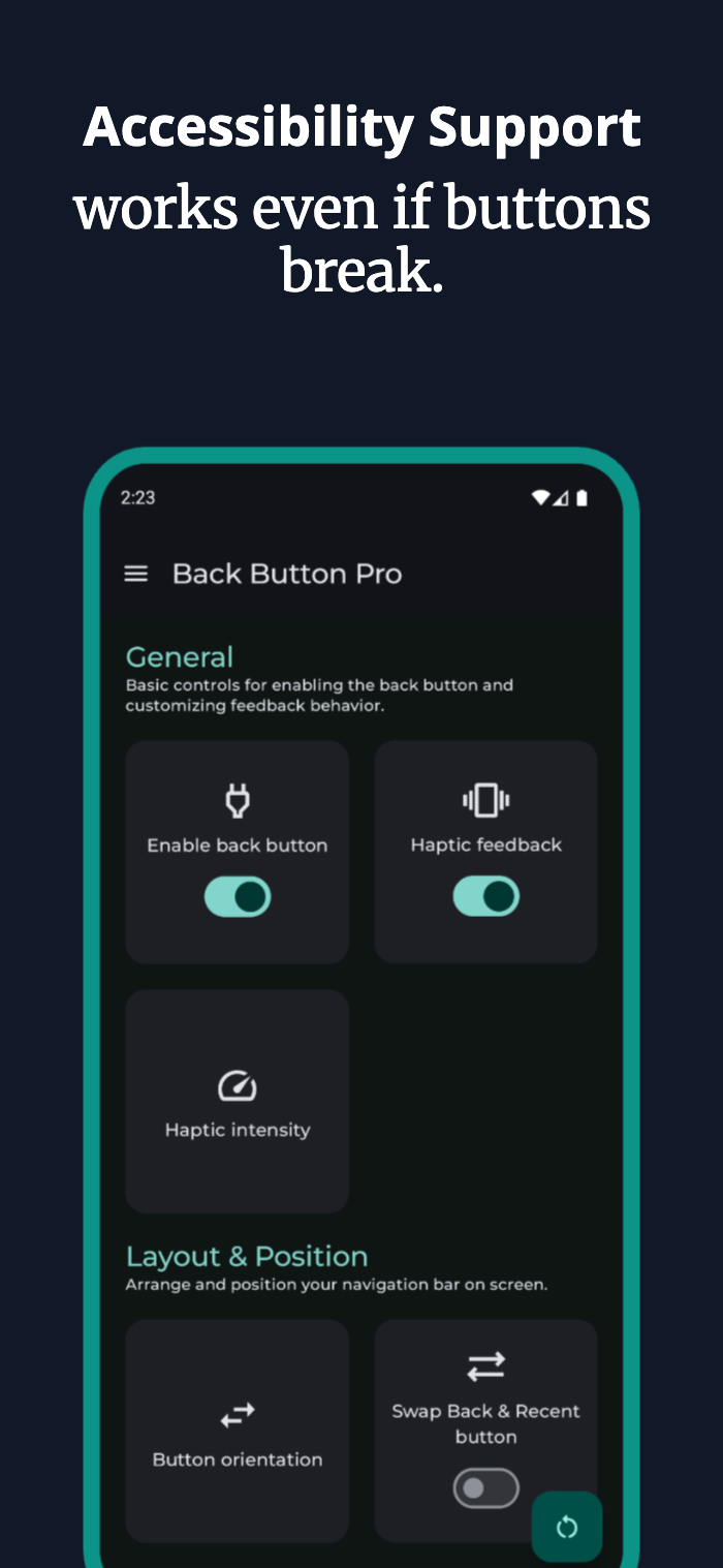اسکرین شات 2 برنامه Soft Keys – Back Button Pro