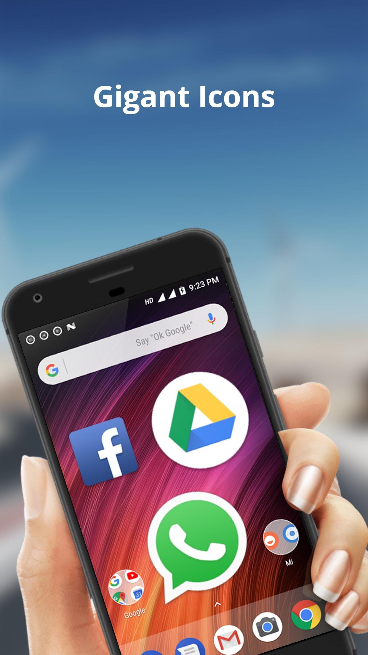 اسکرین شات 2 برنامه Gigant Icons - Big Icons