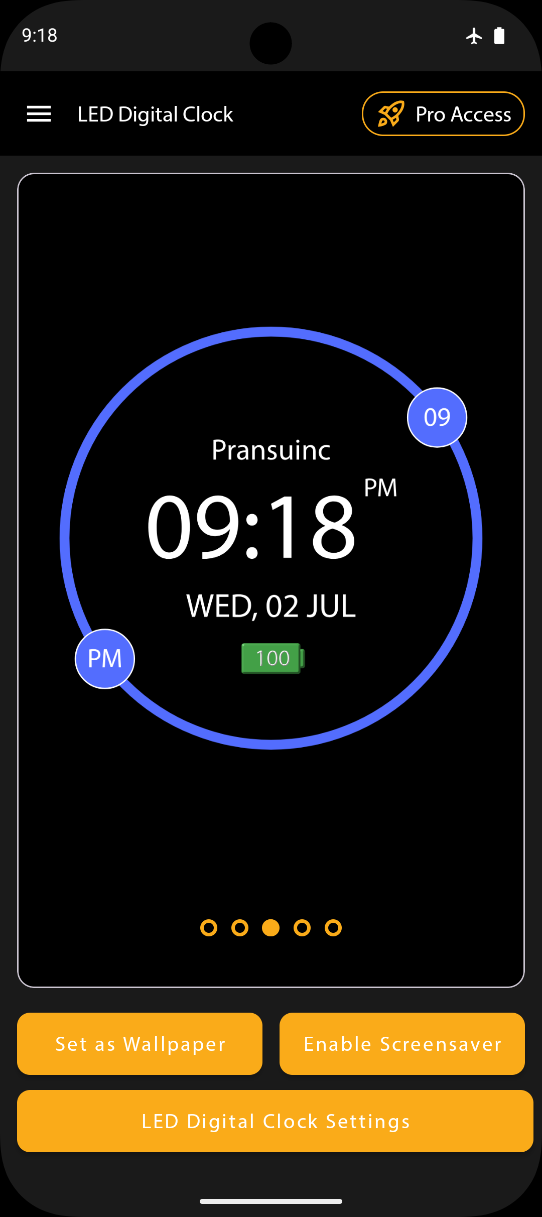 اسکرین شات 3 برنامه LED Digital Clock