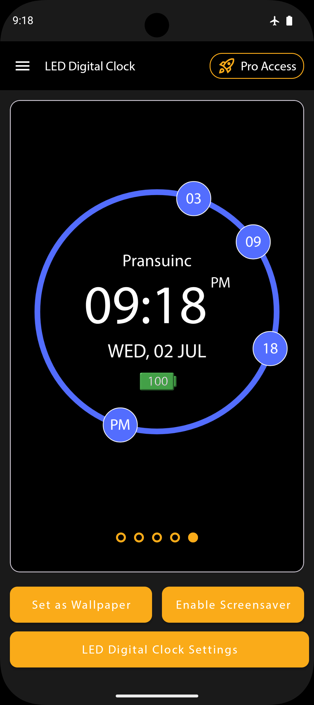 اسکرین شات 5 برنامه LED Digital Clock
