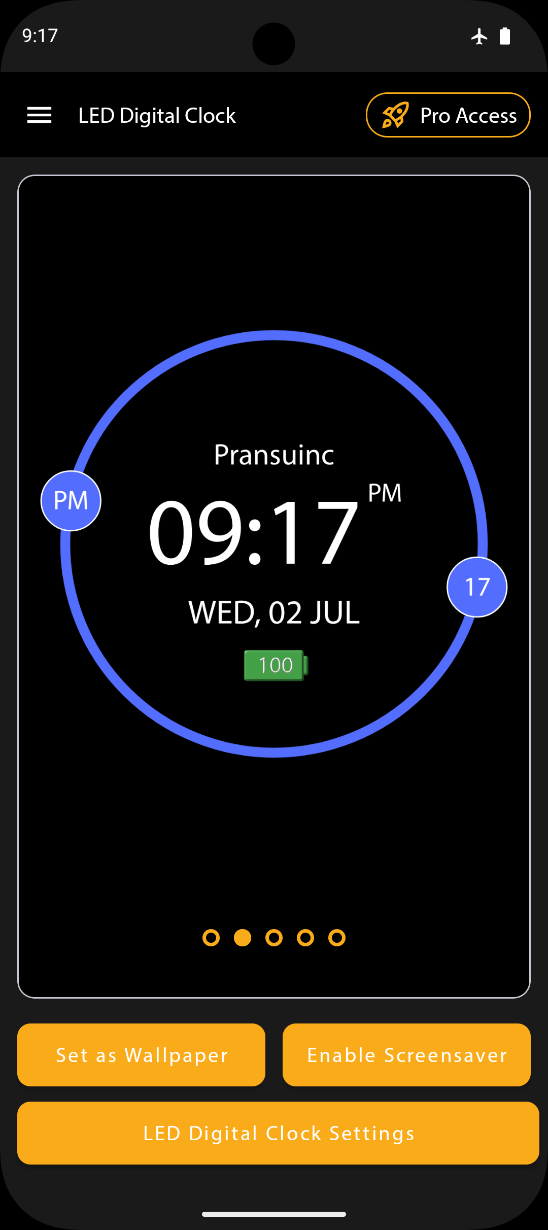 اسکرین شات 2 برنامه LED Digital Clock