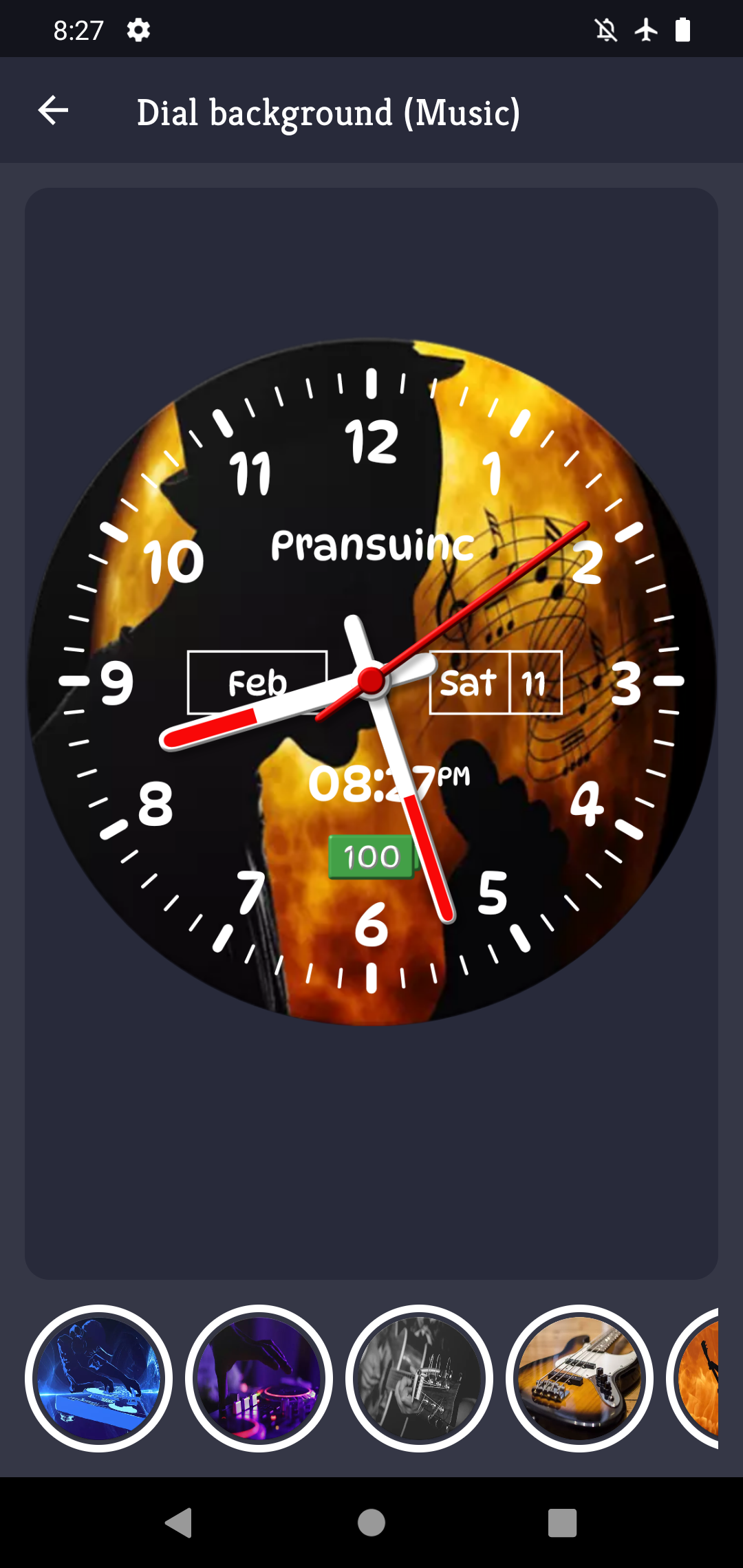 اسکرین شات 3 برنامه Music Clock Live Wallpaper