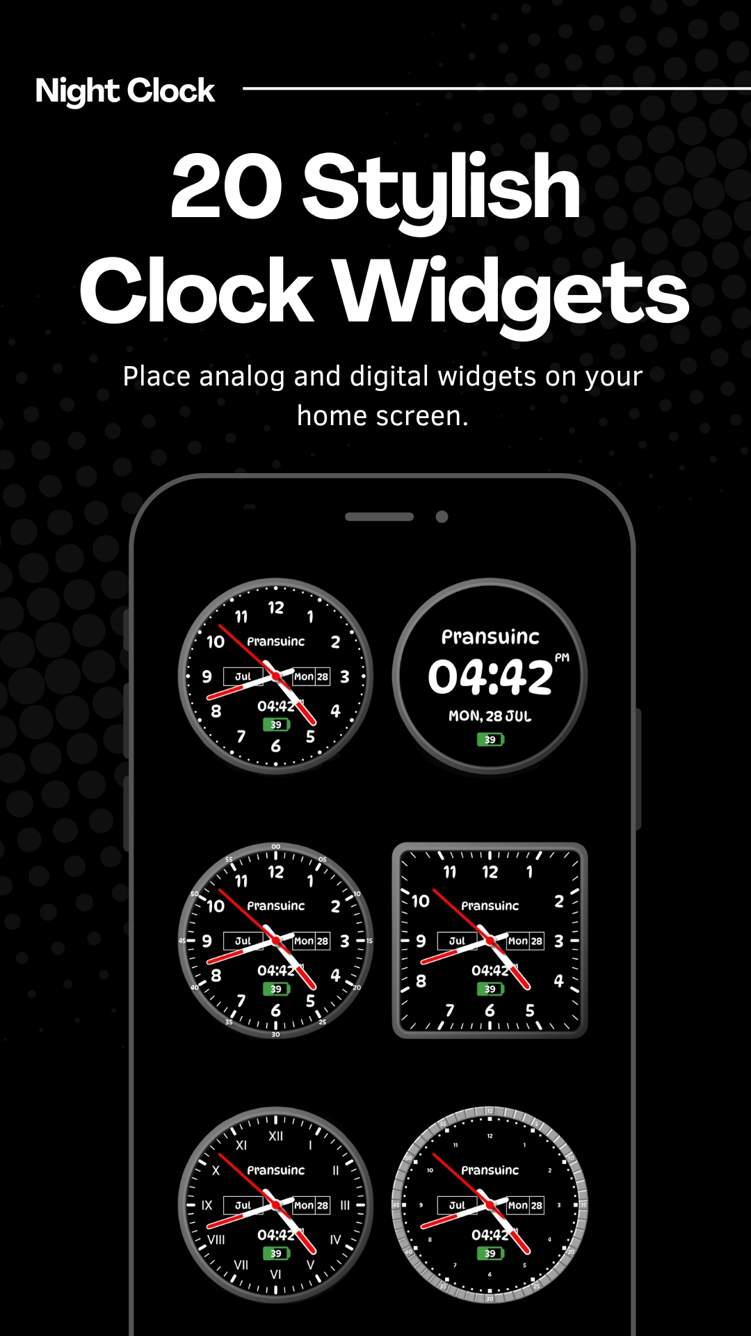 اسکرین شات 5 برنامه Night Clock