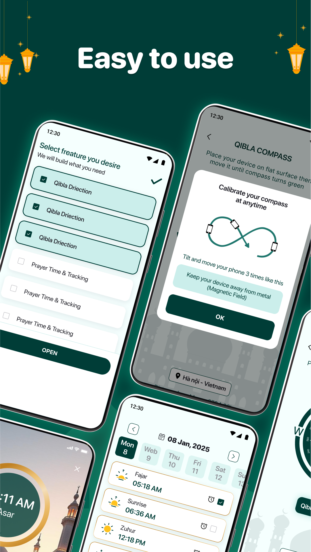 اسکرین شات 6 برنامه Muslim Times - Qibla Compass