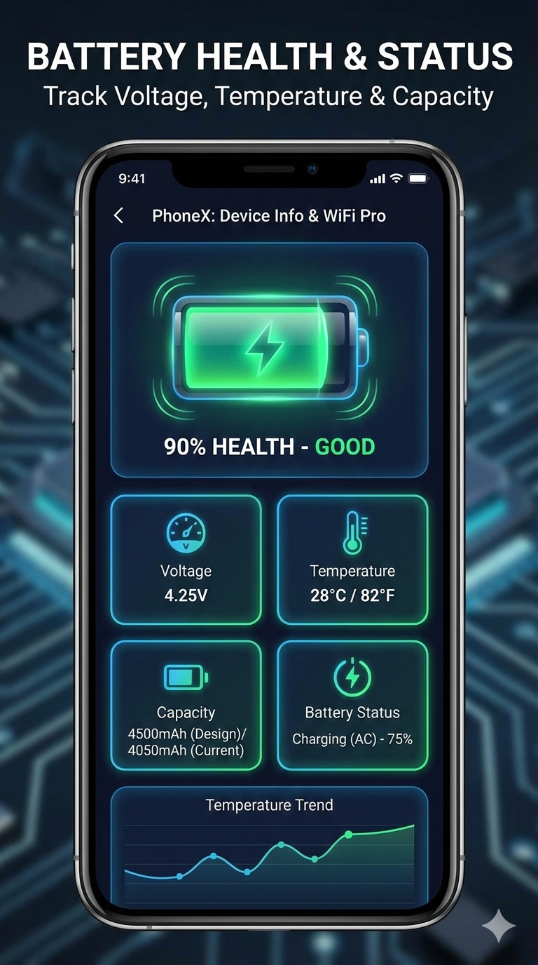 اسکرین شات 3 برنامه Device Info: Hardware & WiFi