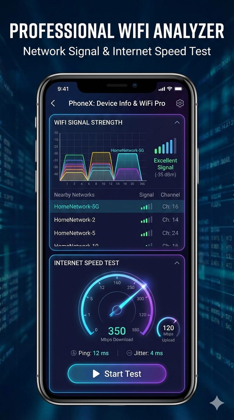 اسکرین شات 4 برنامه Device Info: Hardware & WiFi