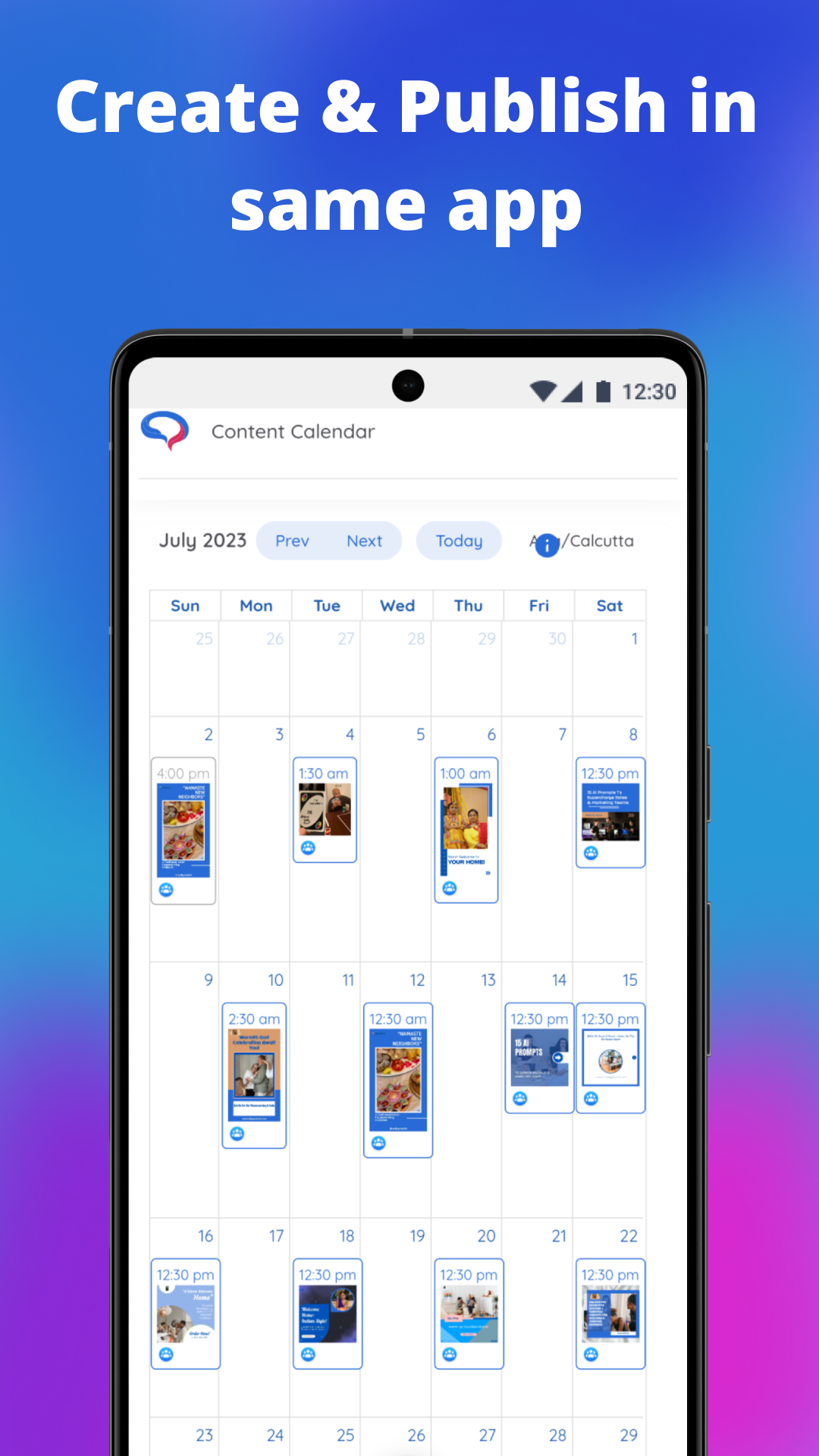 اسکرین شات 3 برنامه AI Social Post, Reel Maker