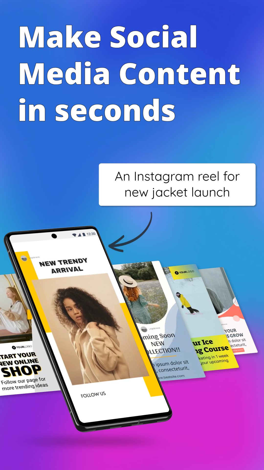 اسکرین شات 7 برنامه AI Social Post, Reel Maker