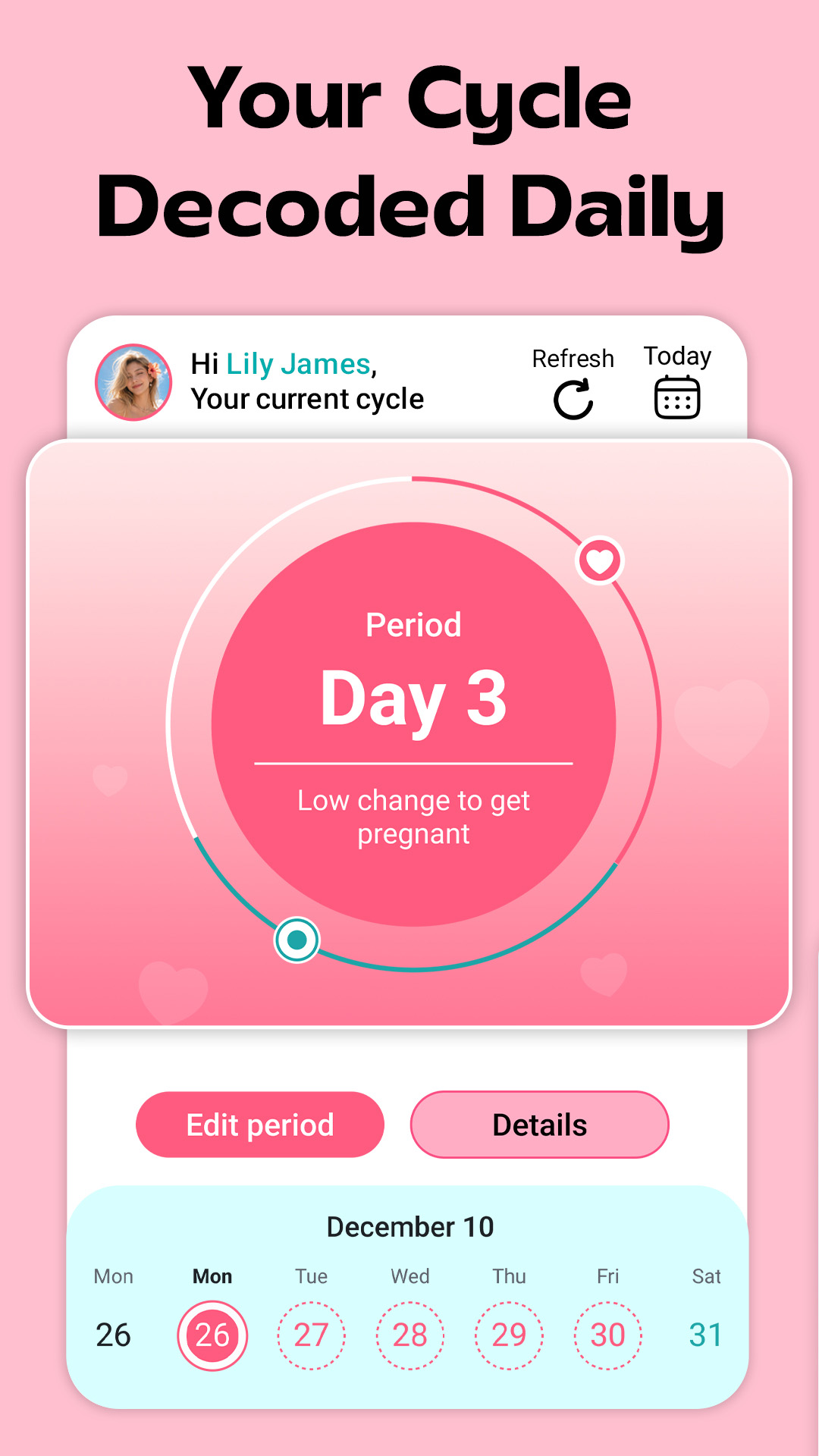 اسکرین شات 2 برنامه AccuPeriod Ovulation Tracker