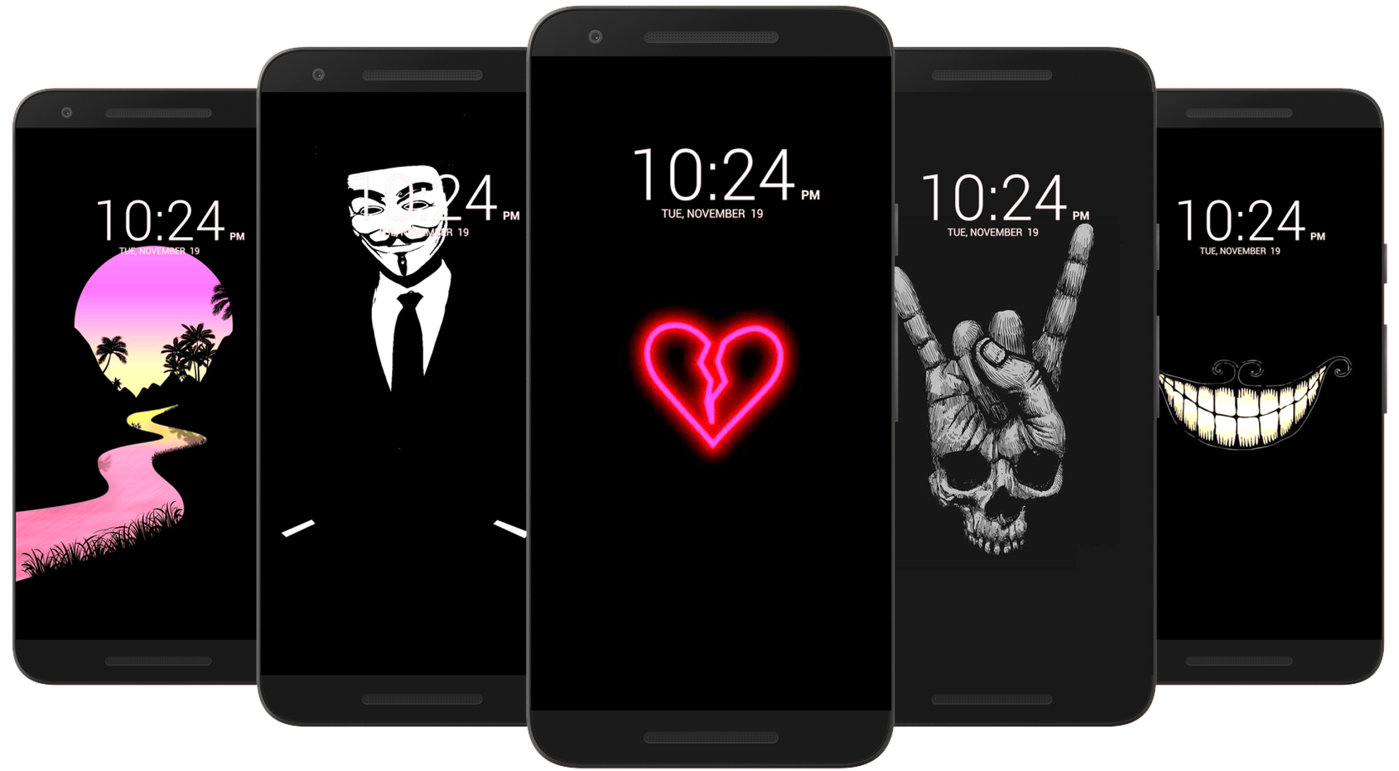 اسکرین شات 3 برنامه Black Wallpaper HD & 4K