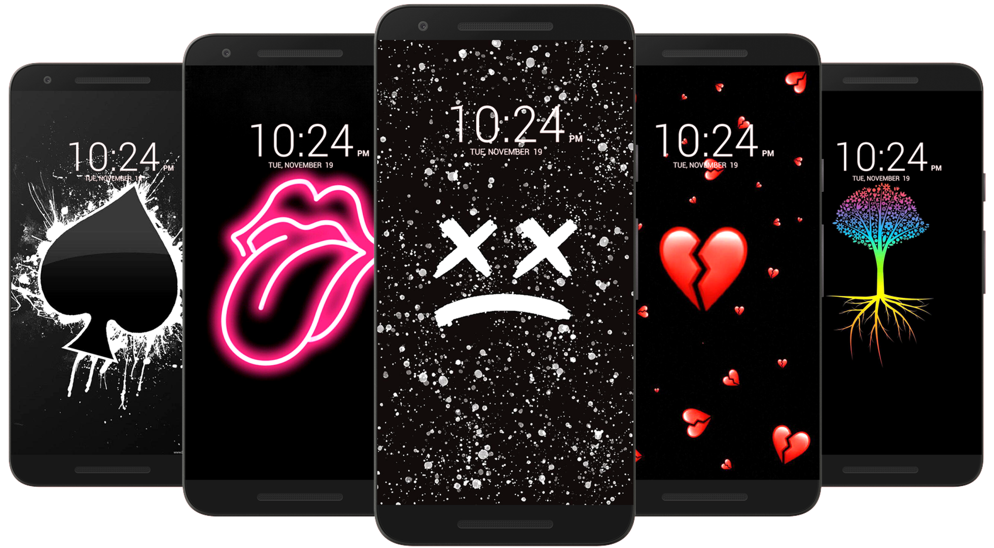 اسکرین شات 4 برنامه Black Wallpaper HD & 4K