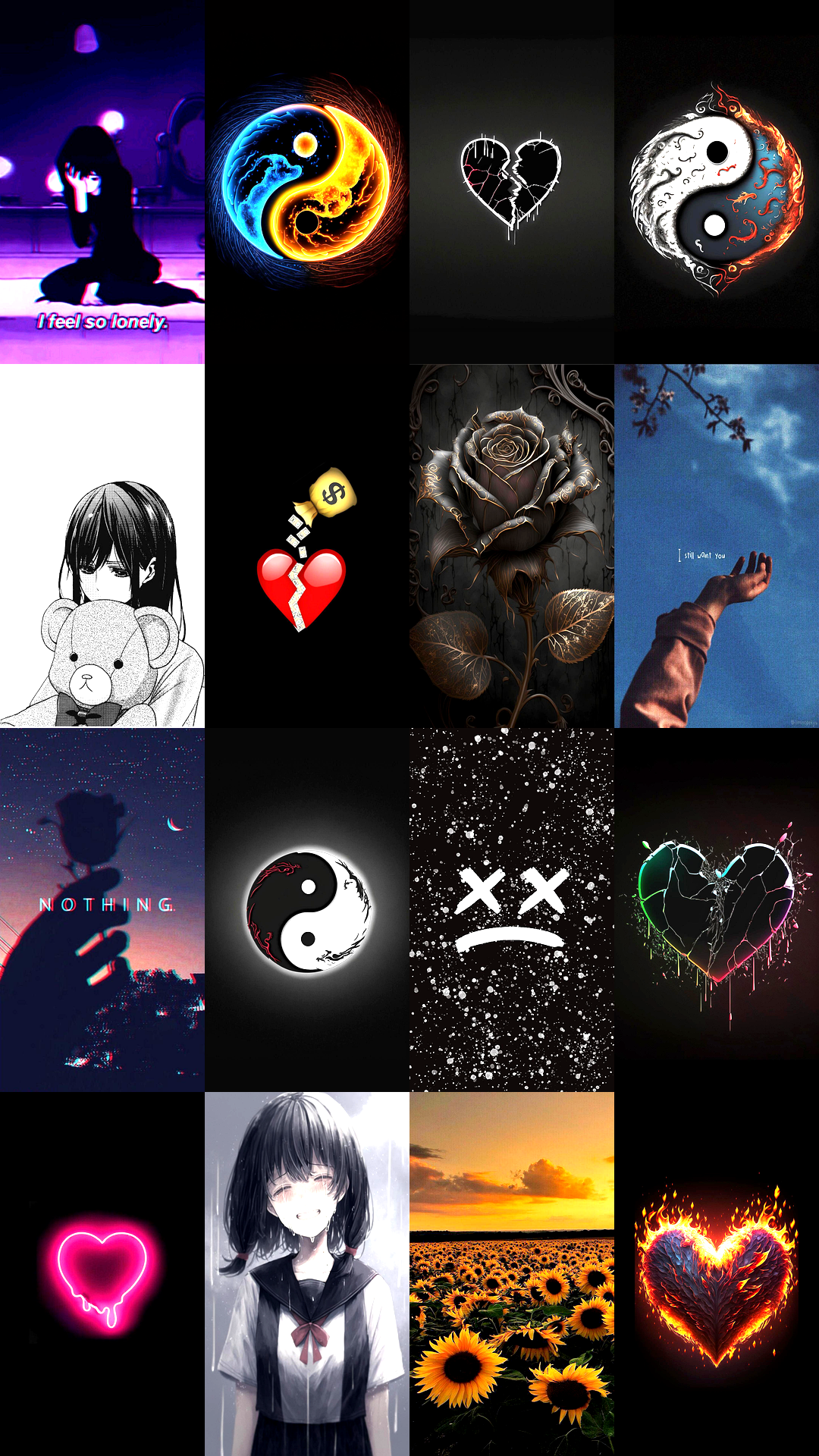 اسکرین شات 3 برنامه Sad Wallpaper HD