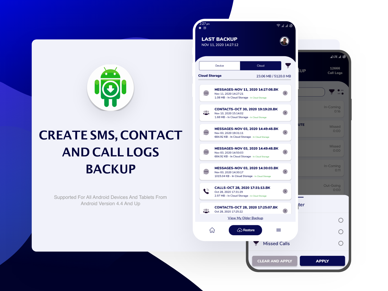 اسکرین شات 2 برنامه Backup & Restore-Cloud Storage