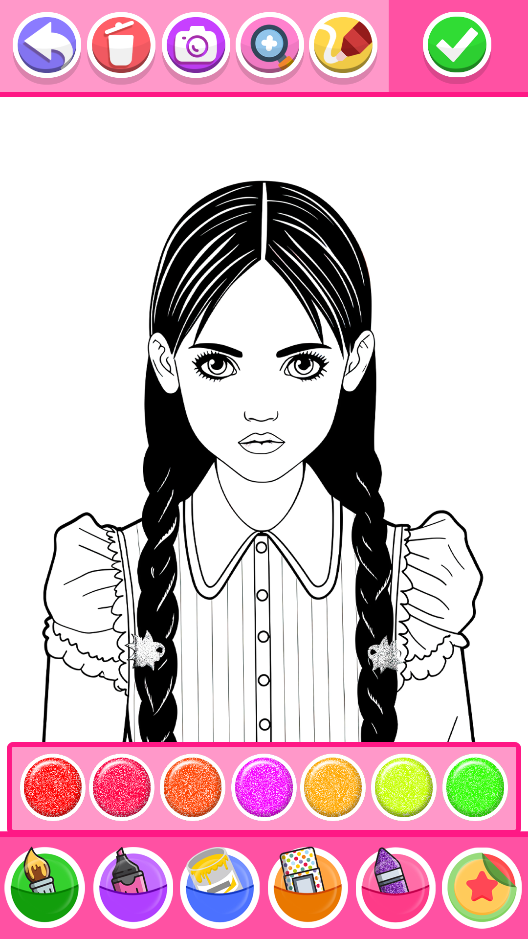 اسکرین شات 1 برنامه Princess Coloring Game Glitter