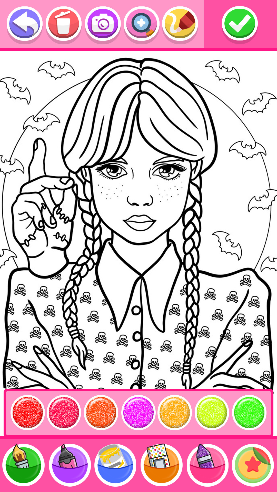 اسکرین شات 5 برنامه Princess Coloring Game Glitter