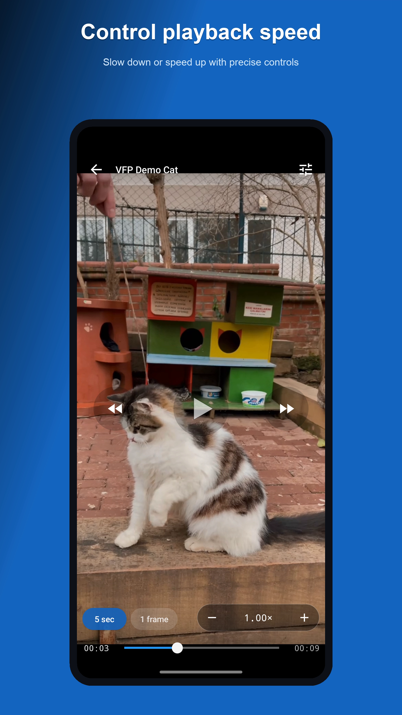 اسکرین شات 4 برنامه Slow Motion Frame Video Player