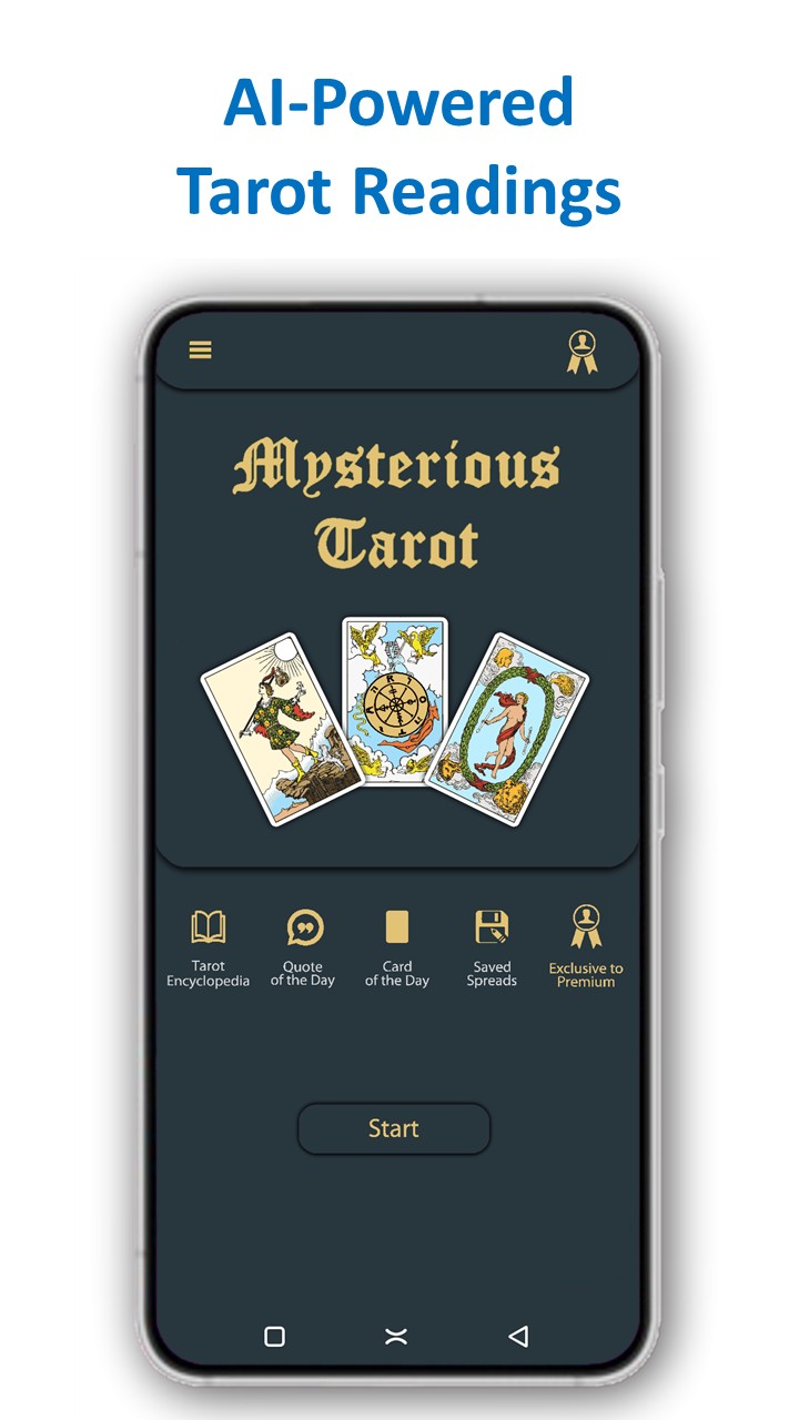 اسکرین شات 1 برنامه Mysterious Tarot – AI Tarot