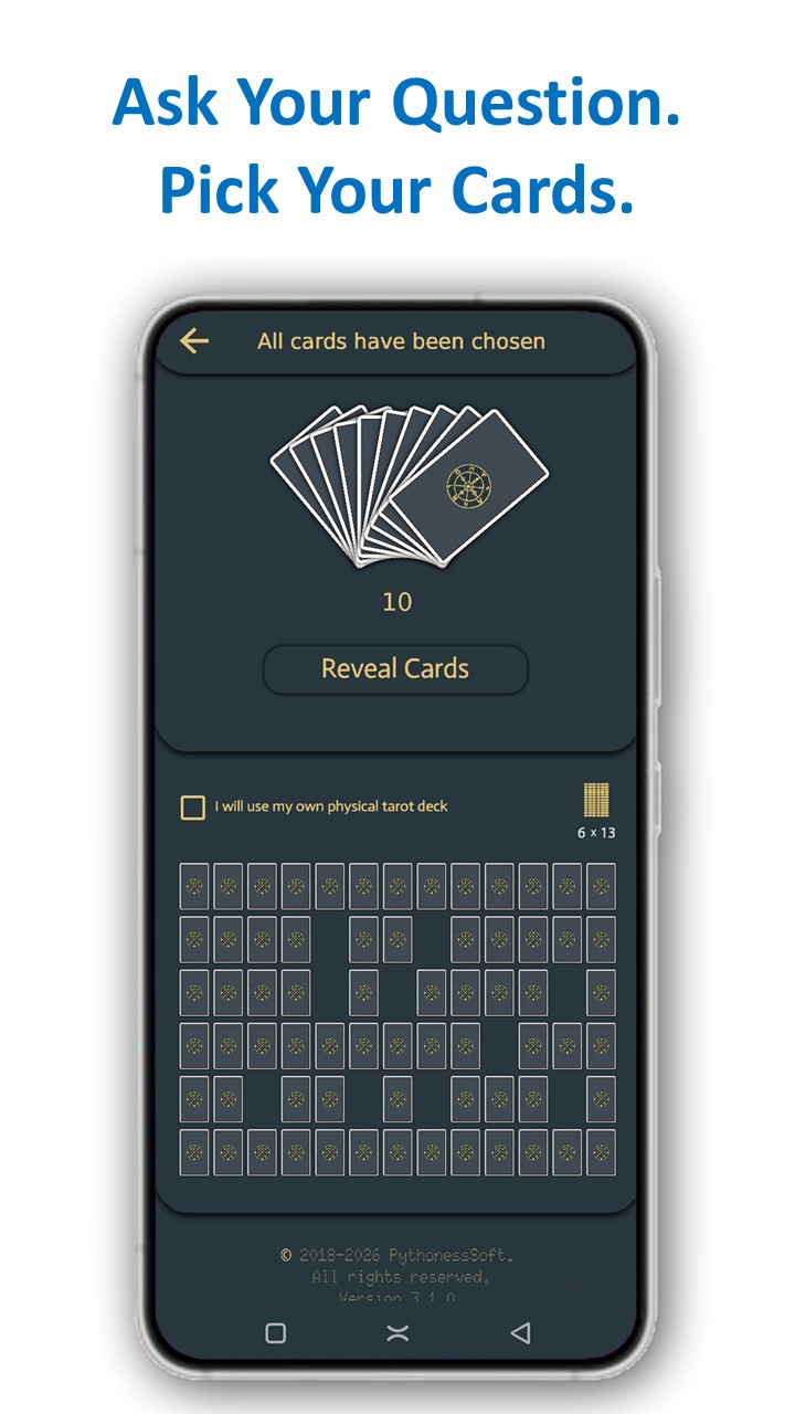 اسکرین شات 2 برنامه Mysterious Tarot – AI Tarot
