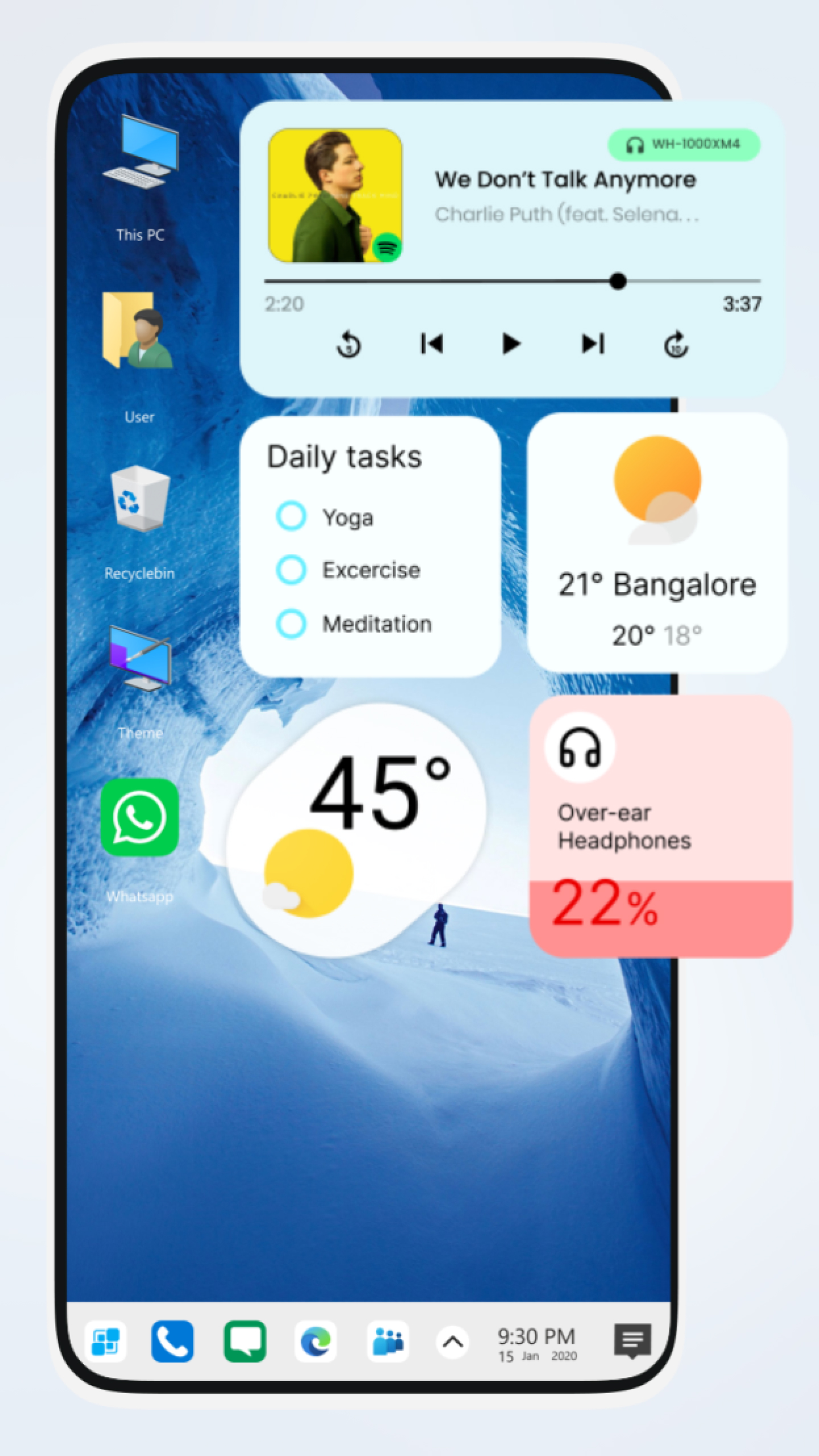 اسکرین شات 2 برنامه Computer Launcher Pro