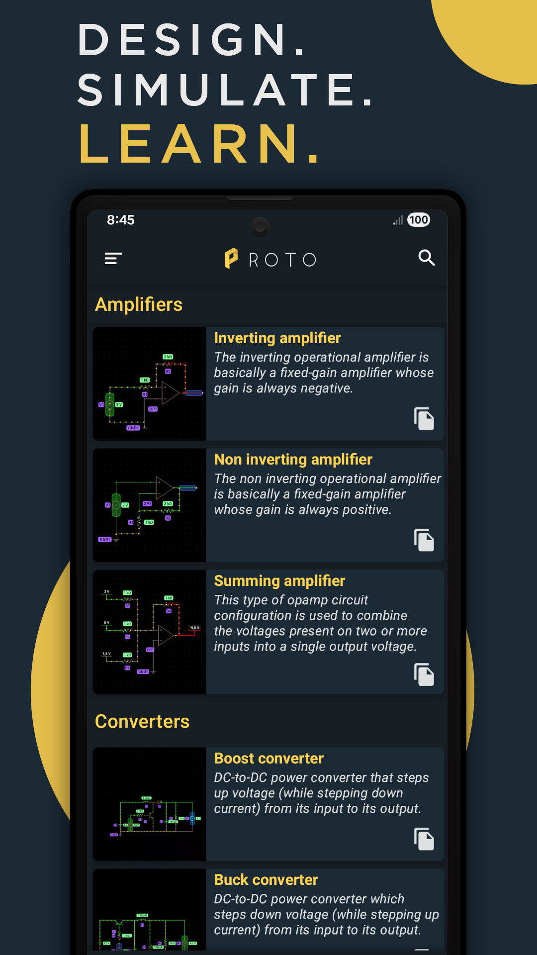 اسکرین شات 1 برنامه PROTO - circuit simulator