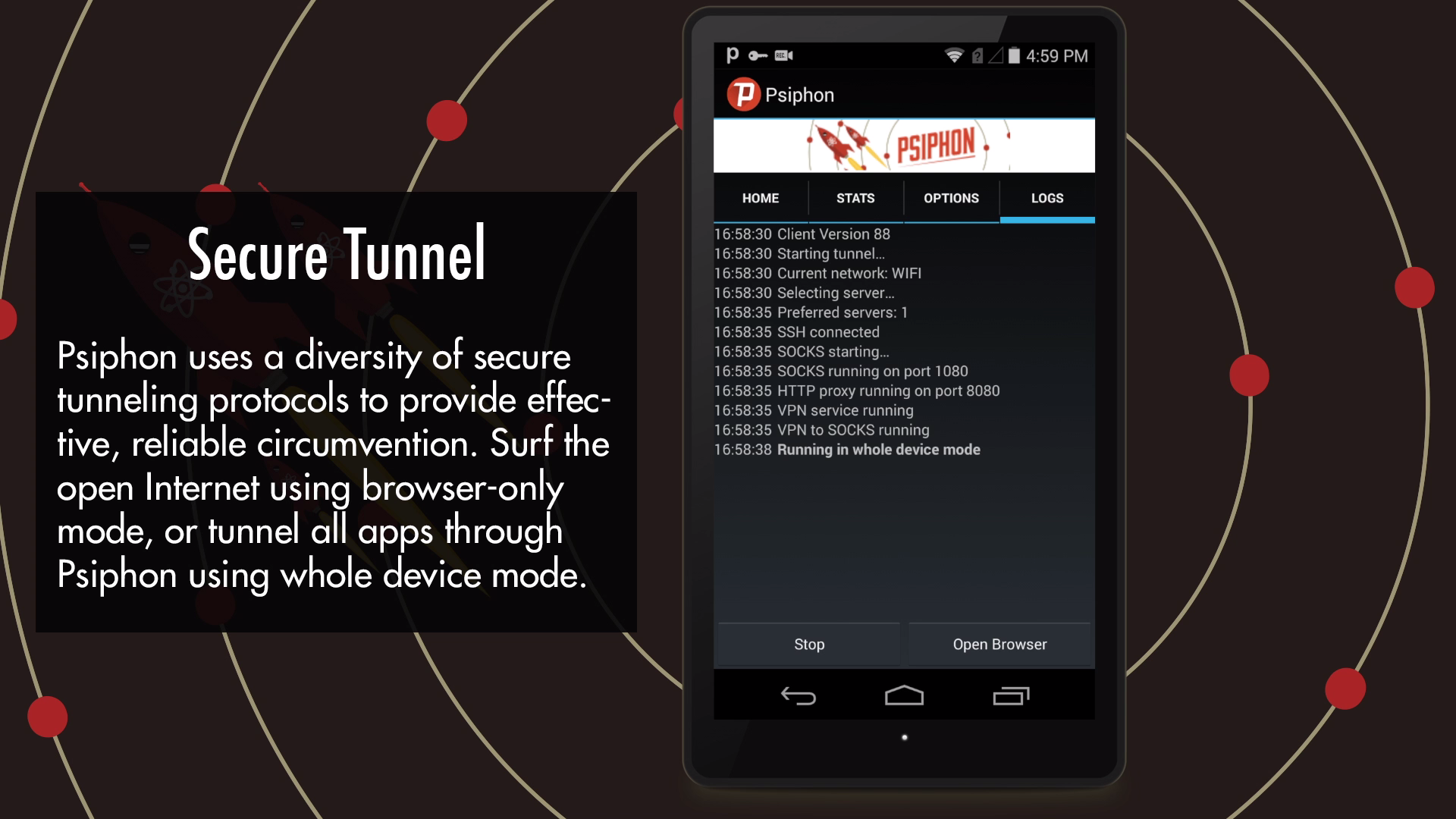اسکرین شات 5 برنامه Psiphon Pro