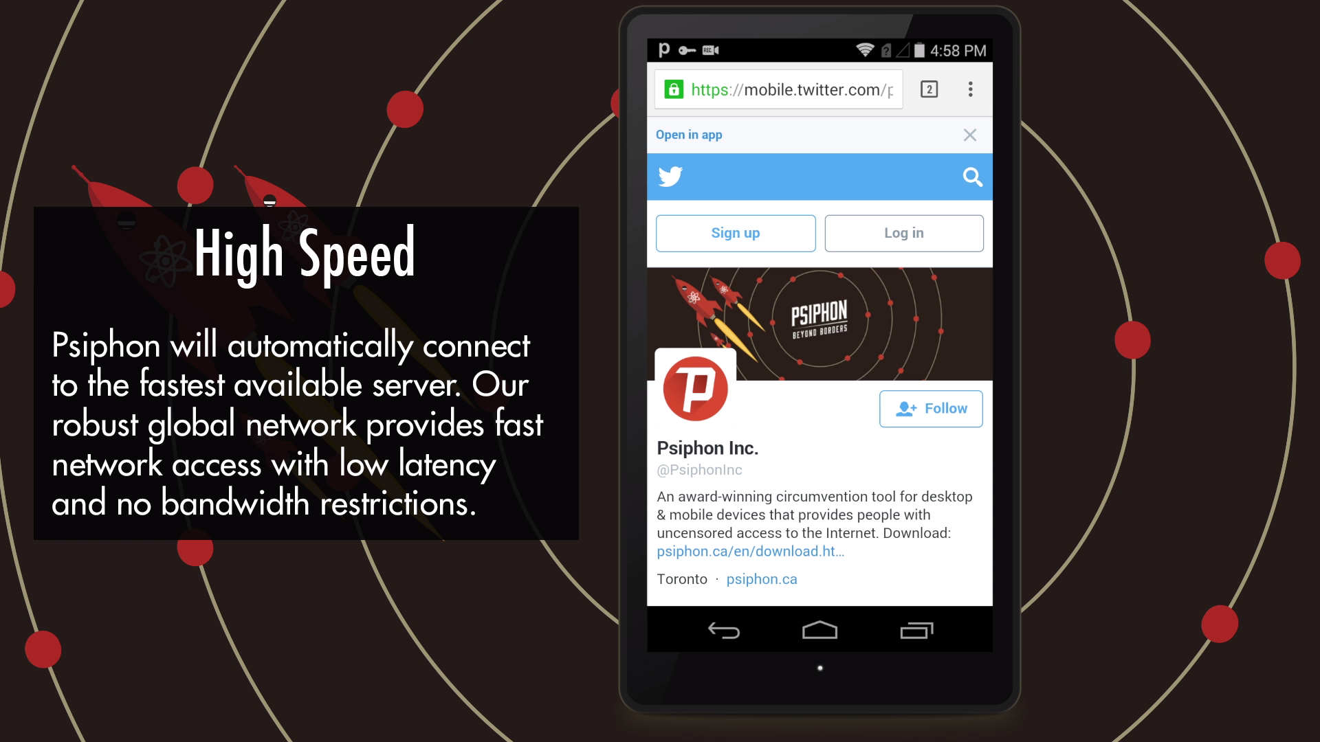اسکرین شات 4 برنامه Psiphon Pro