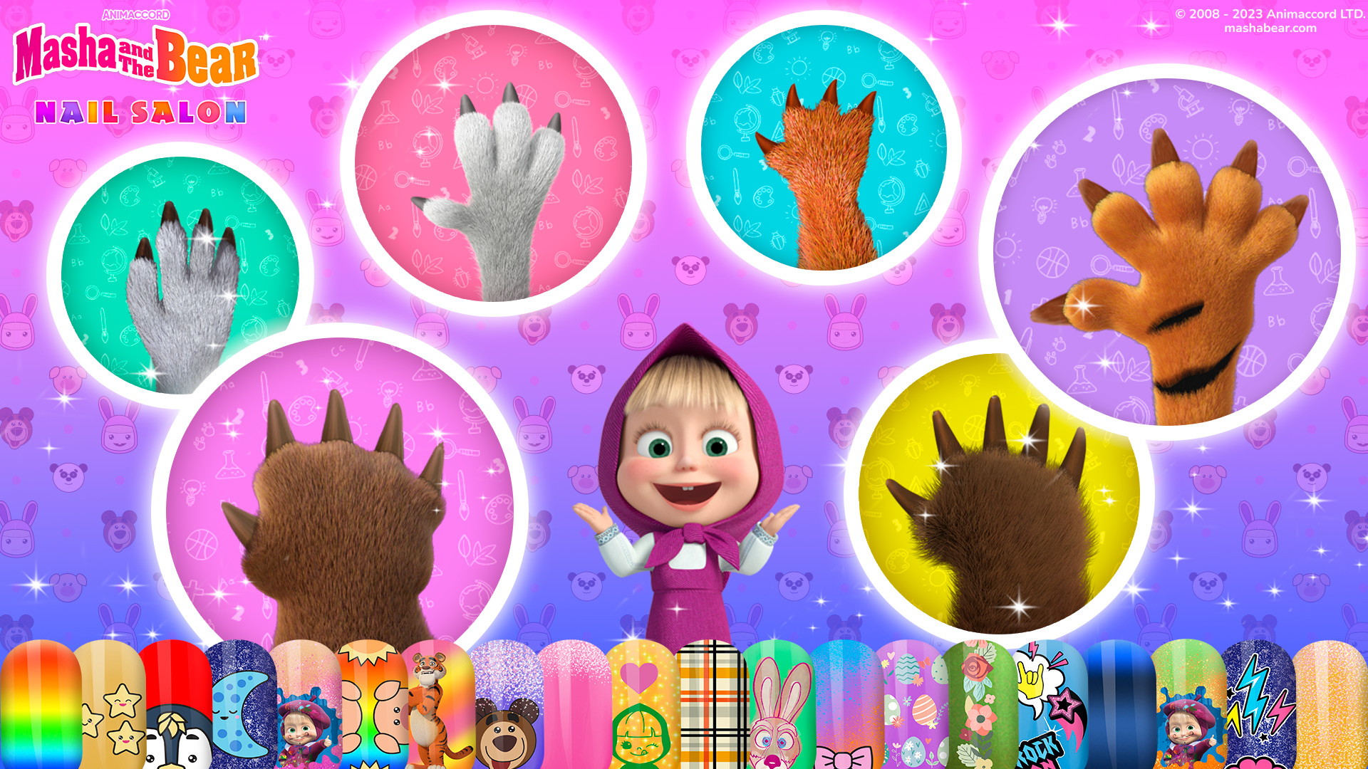اسکرین شات 3 بازی Masha and the Bear: Nail salon