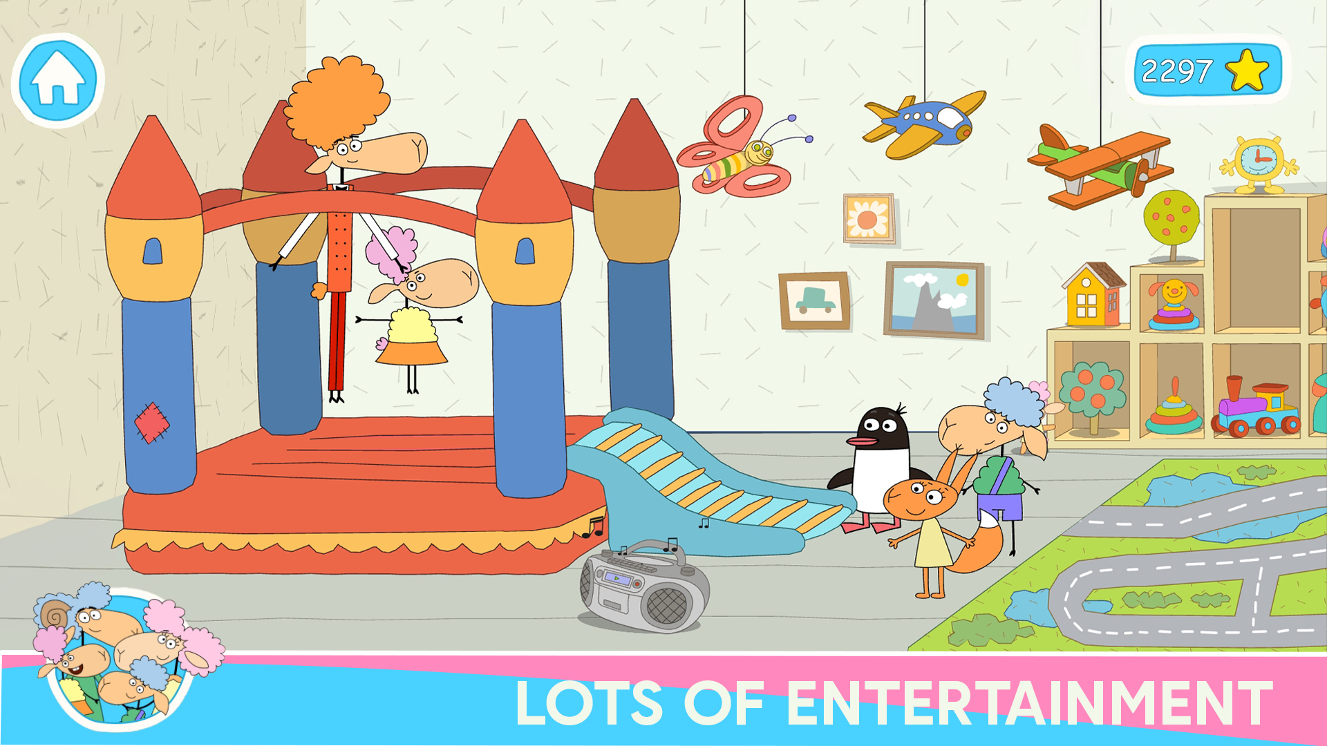 اسکرین شات 5 بازی Sheep's Hotel: Funny Dollhouse