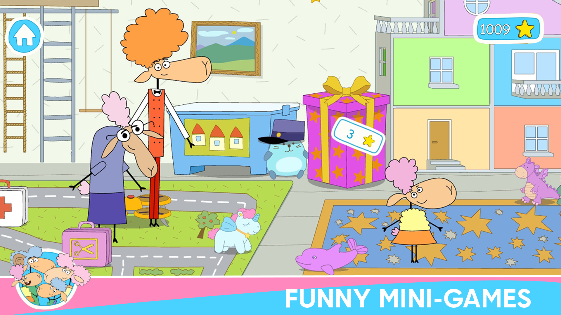 اسکرین شات 8 بازی Sheep's Hotel: Funny Dollhouse
