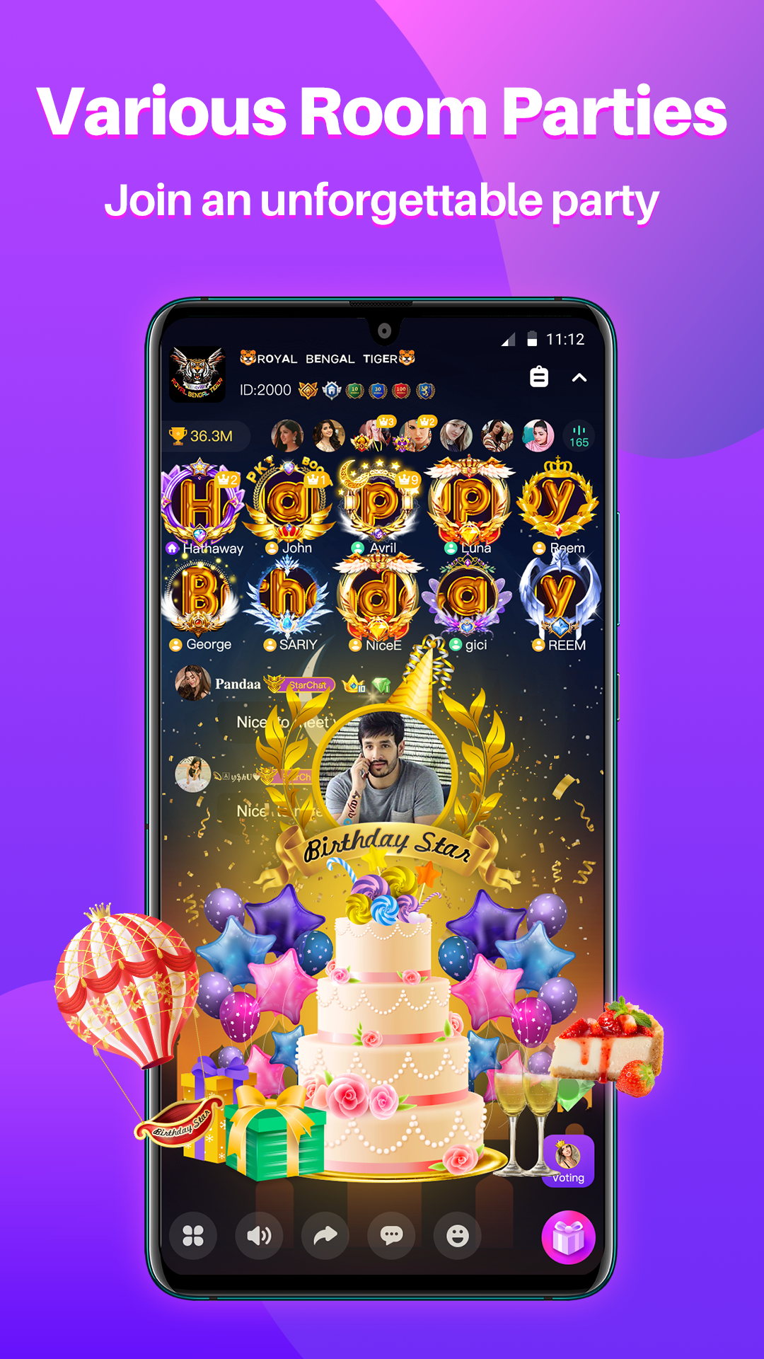 اسکرین شات 4 برنامه StarChat-Group Voice Chat Room