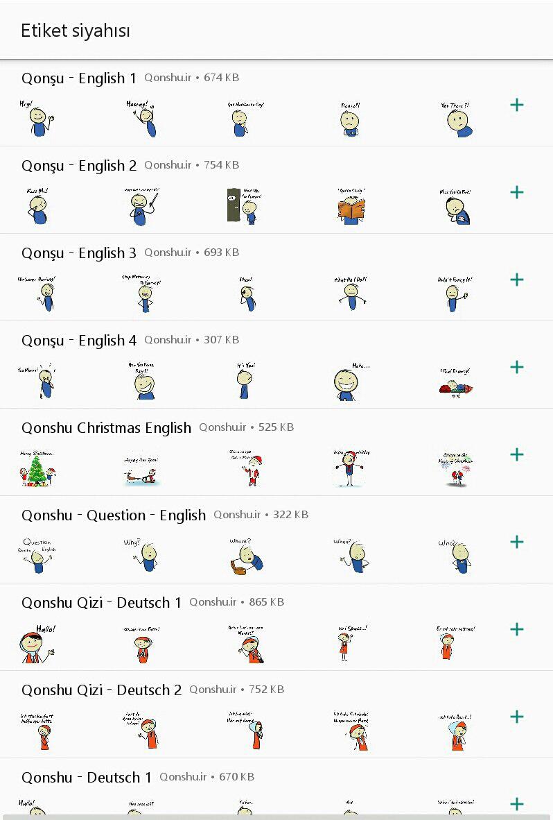 اسکرین شات 2 برنامه استیکر قونشو بین المللی برای واتساپ