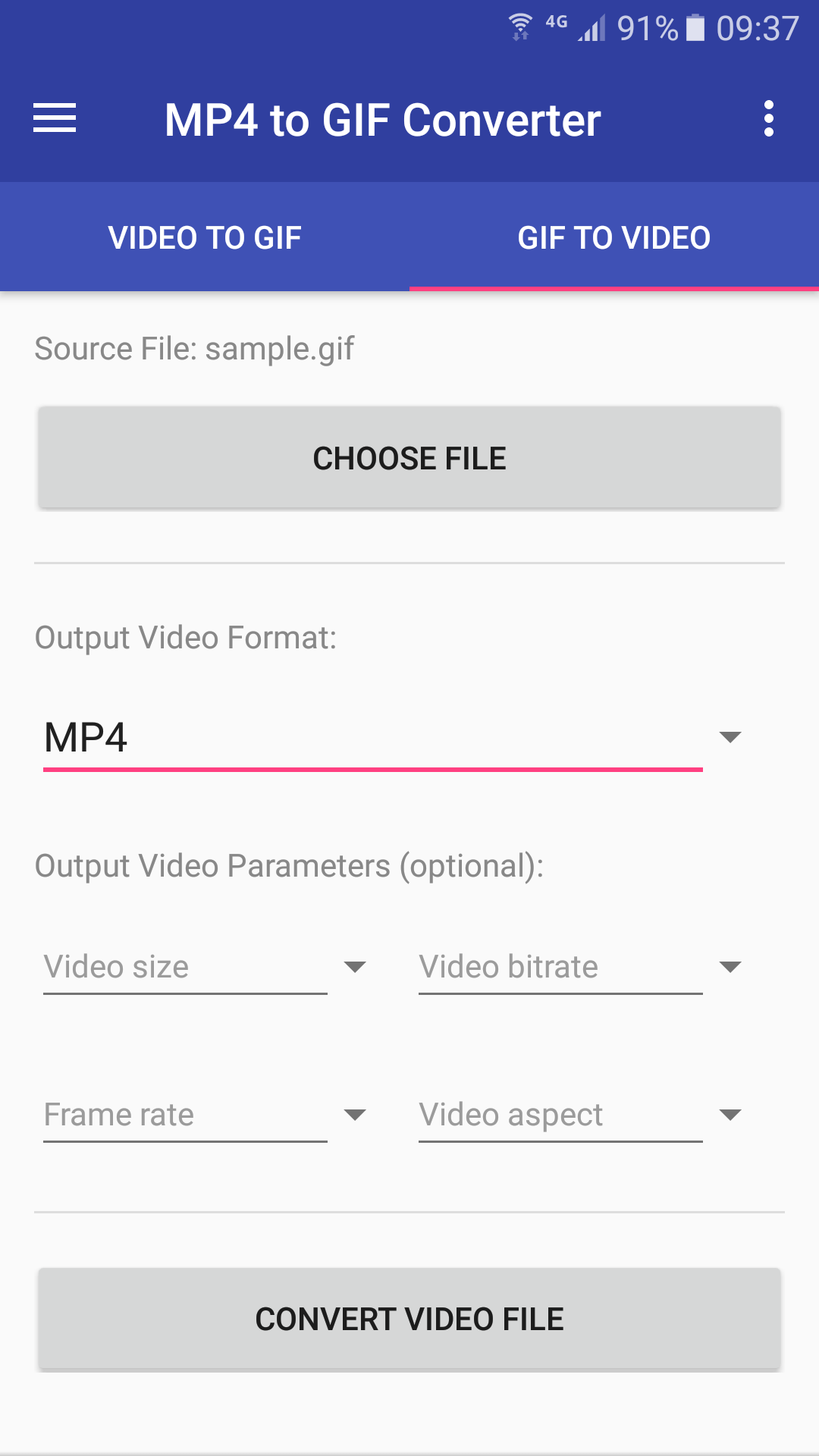 اسکرین شات 2 برنامه MP4 to GIF Converter