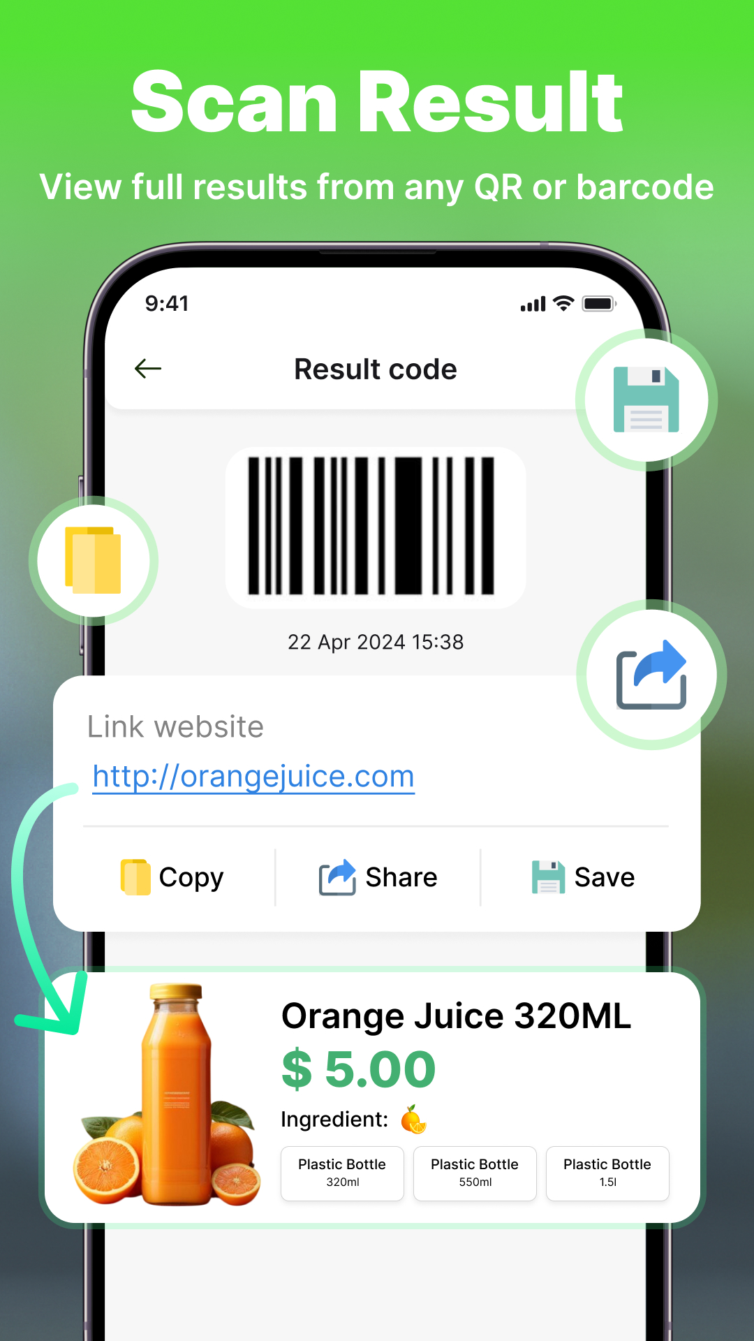 اسکرین شات 4 برنامه QR Code Scanner & Generator