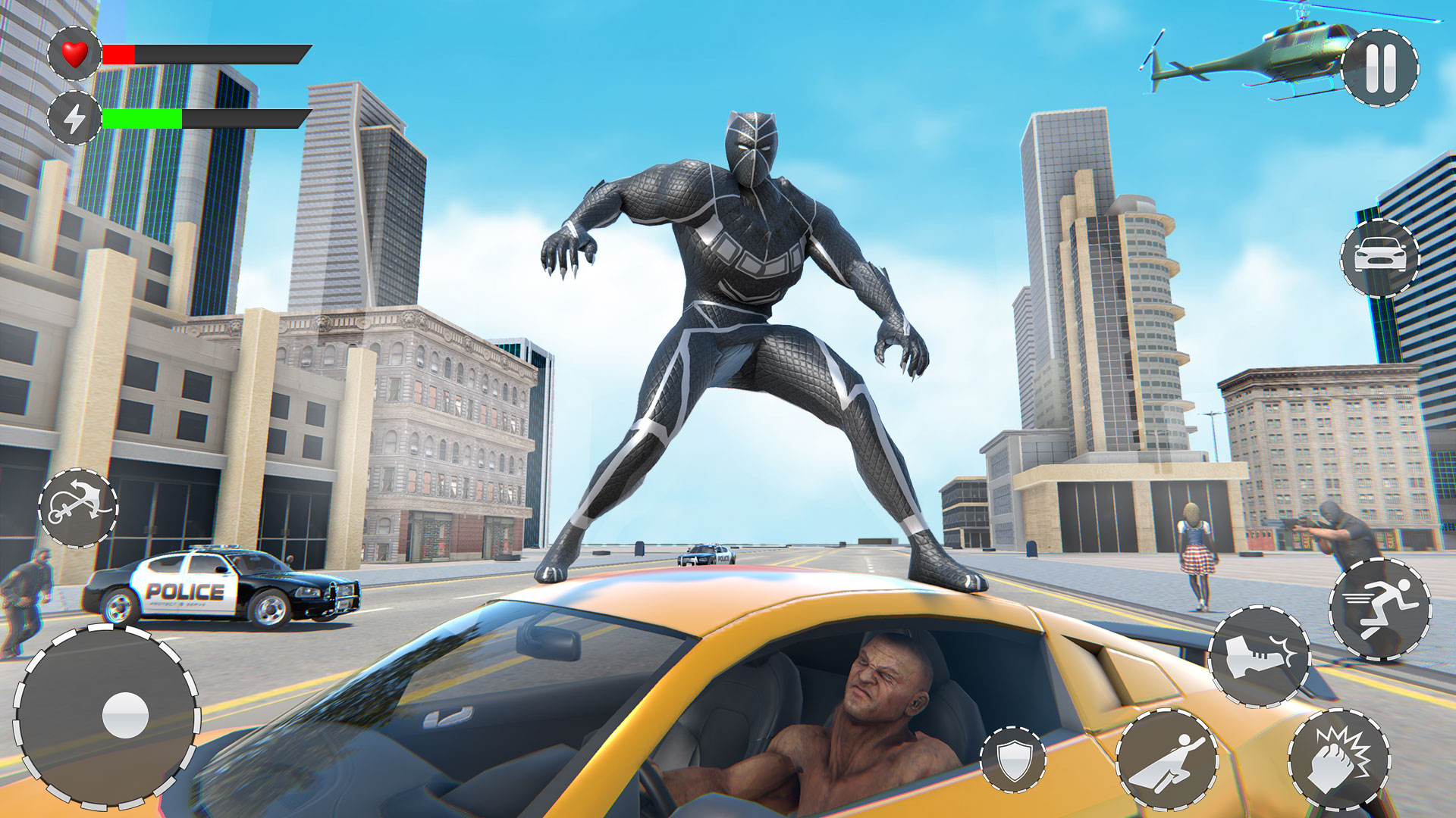 اسکرین شات 2 برنامه Flying Panther Hero City Crime