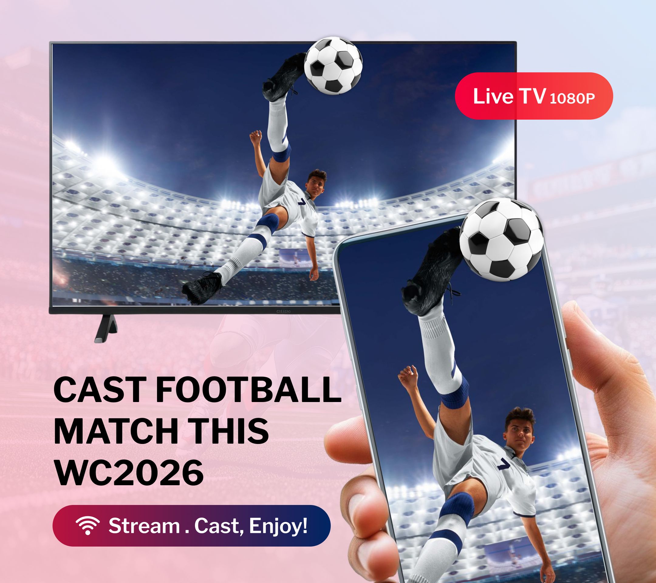 اسکرین شات 1 برنامه Projector: Cast Football on TV