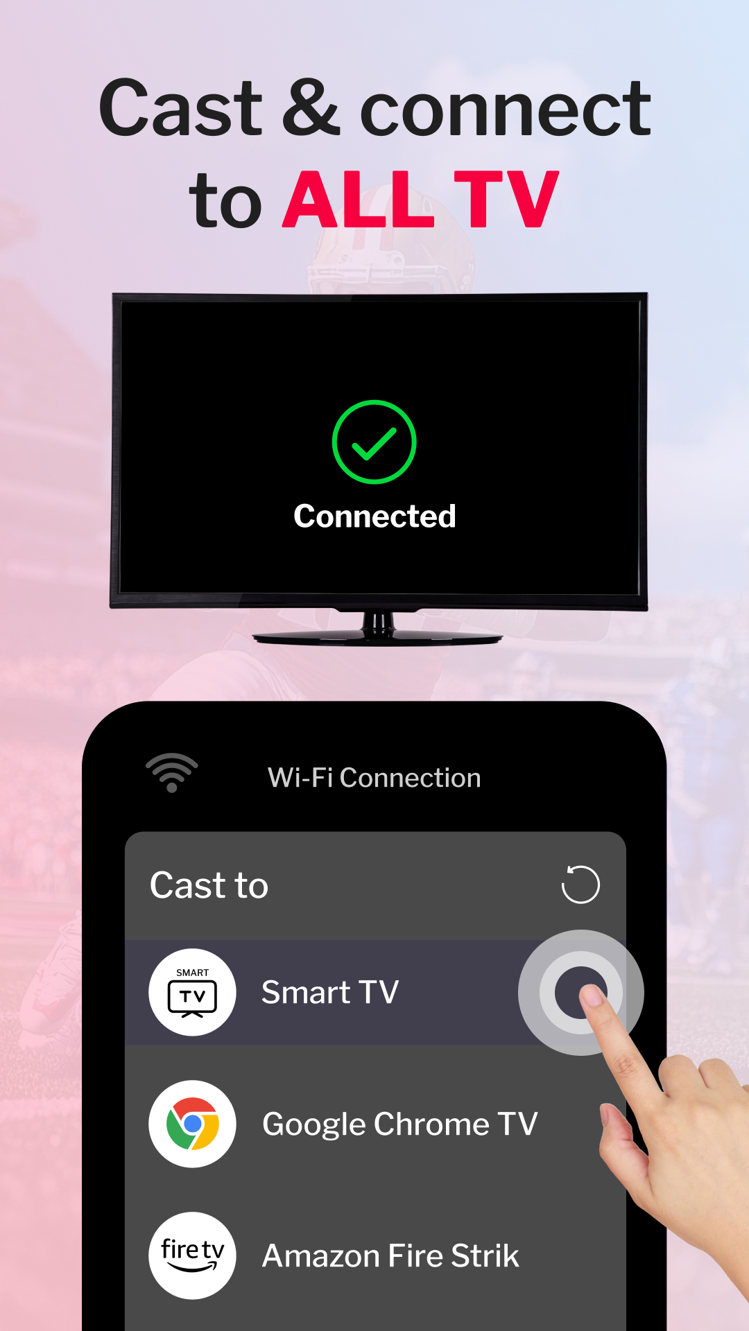 اسکرین شات 5 برنامه Projector: Cast Football on TV