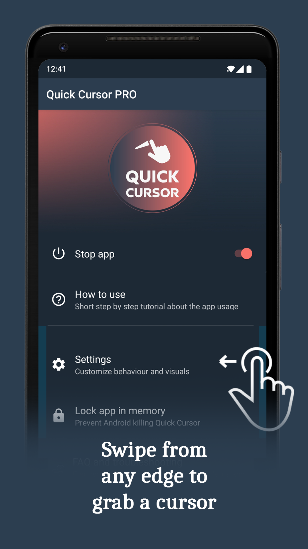 اسکرین شات 2 برنامه Quick Cursor: One-Hand Aid
