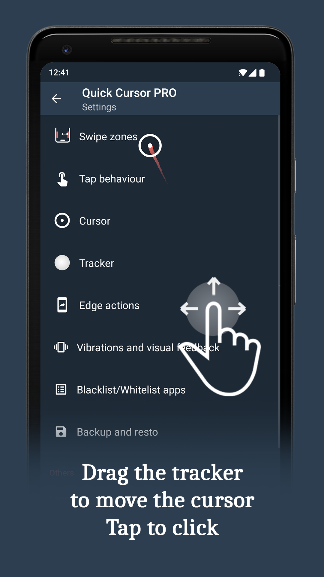 اسکرین شات 3 برنامه Quick Cursor: One-Hand Aid