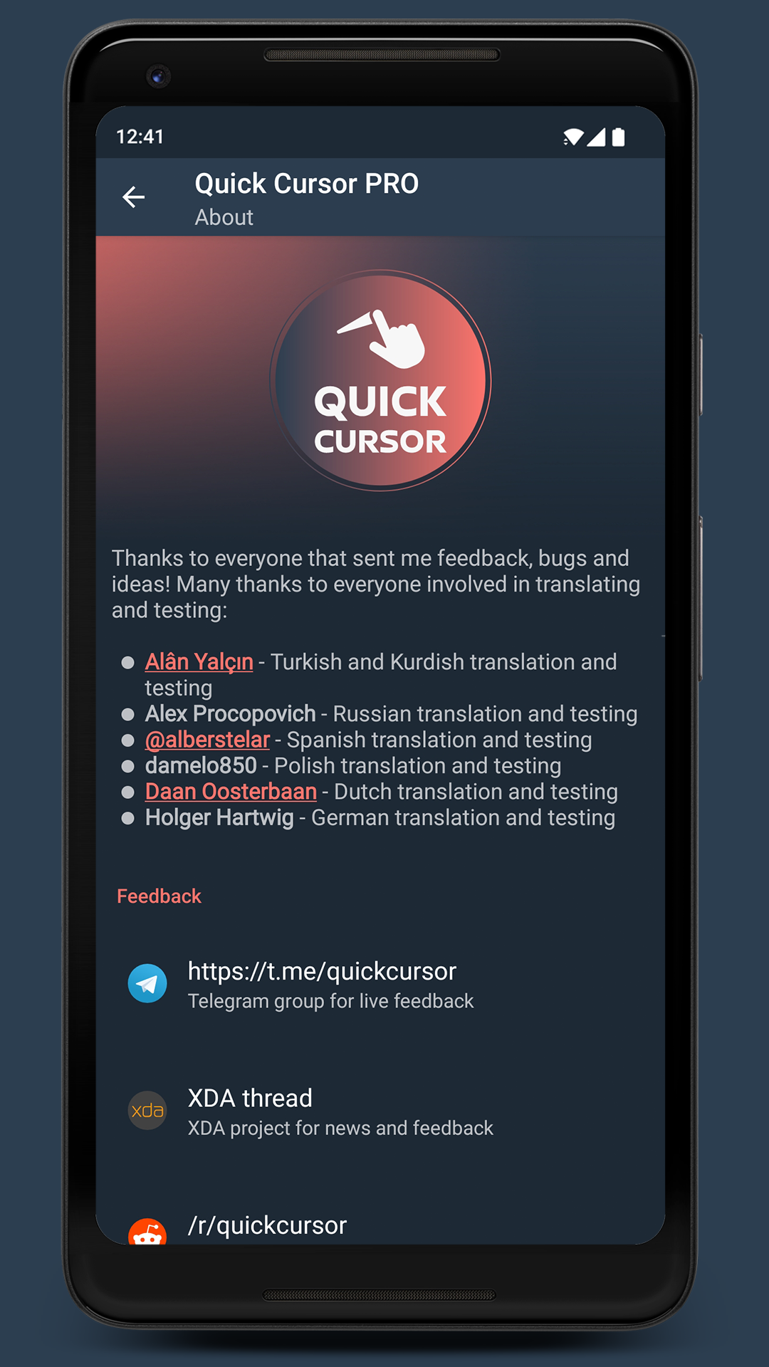 اسکرین شات 7 برنامه Quick Cursor: One-Hand Aid